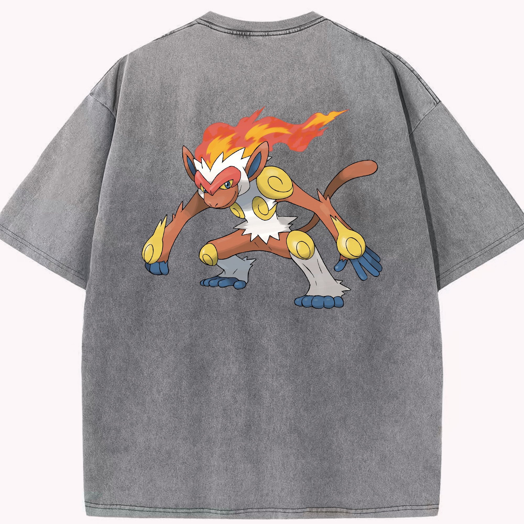 （画像用） ポケットモンスター Pokémon 綿100% ヴィンテージ風 半袖Tシャツ（背面プリント）