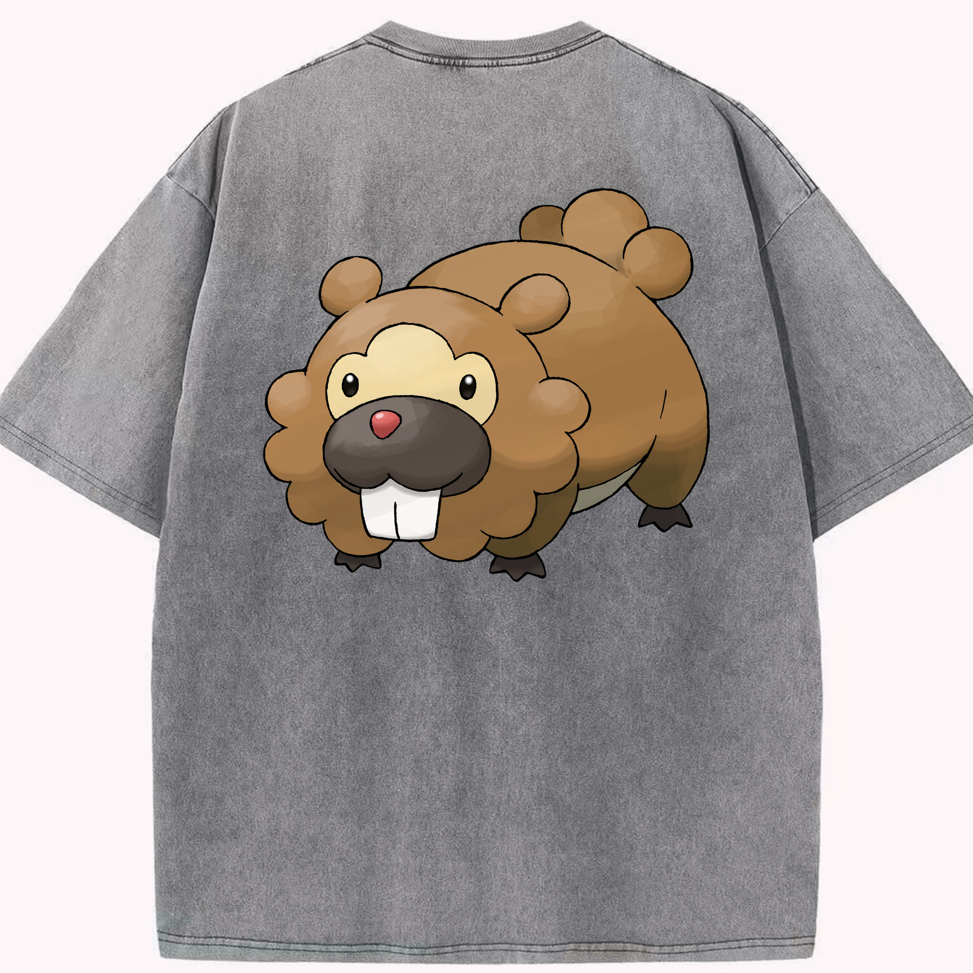 （画像用） ポケットモンスター Pokémon 綿100% ヴィンテージ風 半袖Tシャツ（背面プリント）