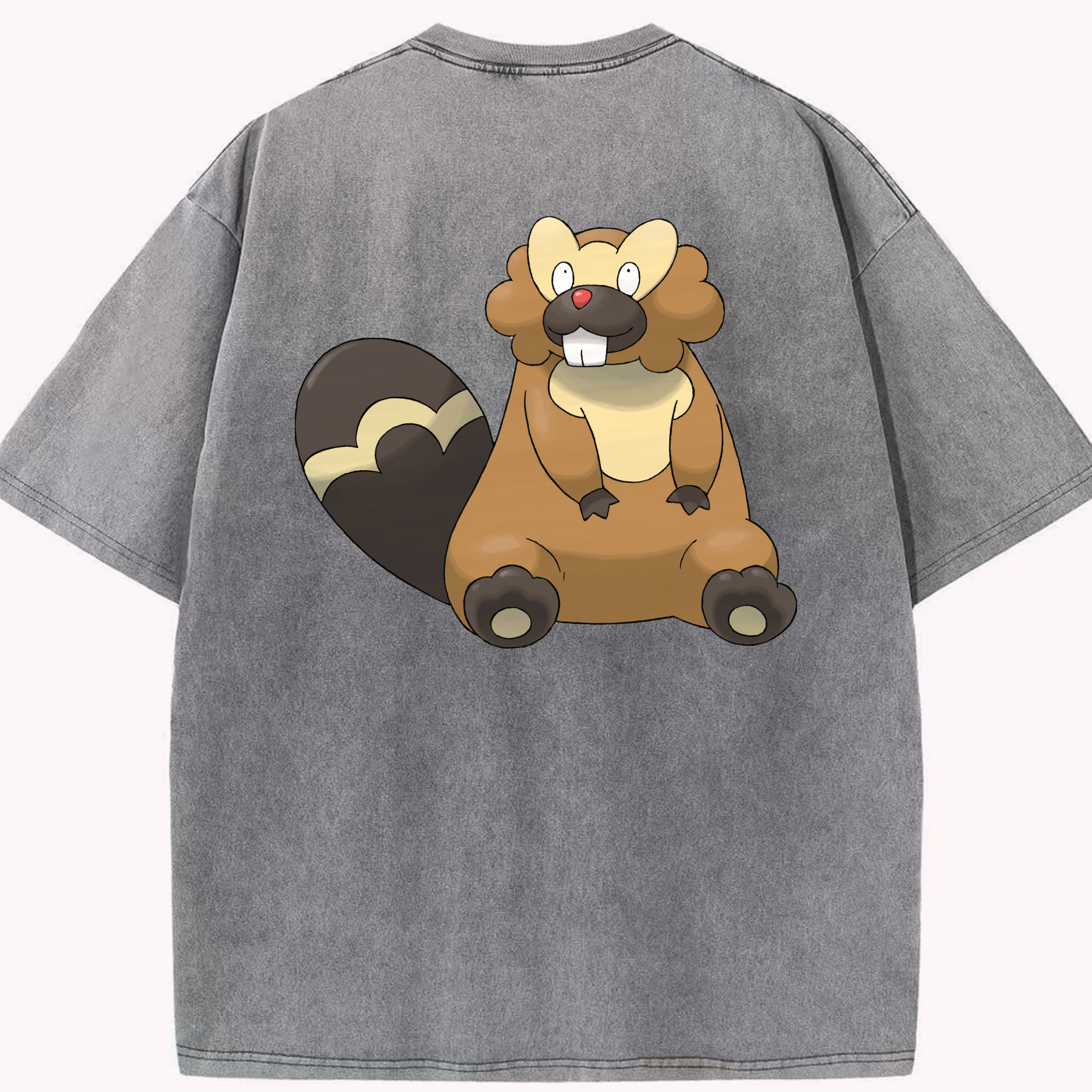 （画像用） ポケットモンスター Pokémon 綿100% ヴィンテージ風 半袖Tシャツ（背面プリント）