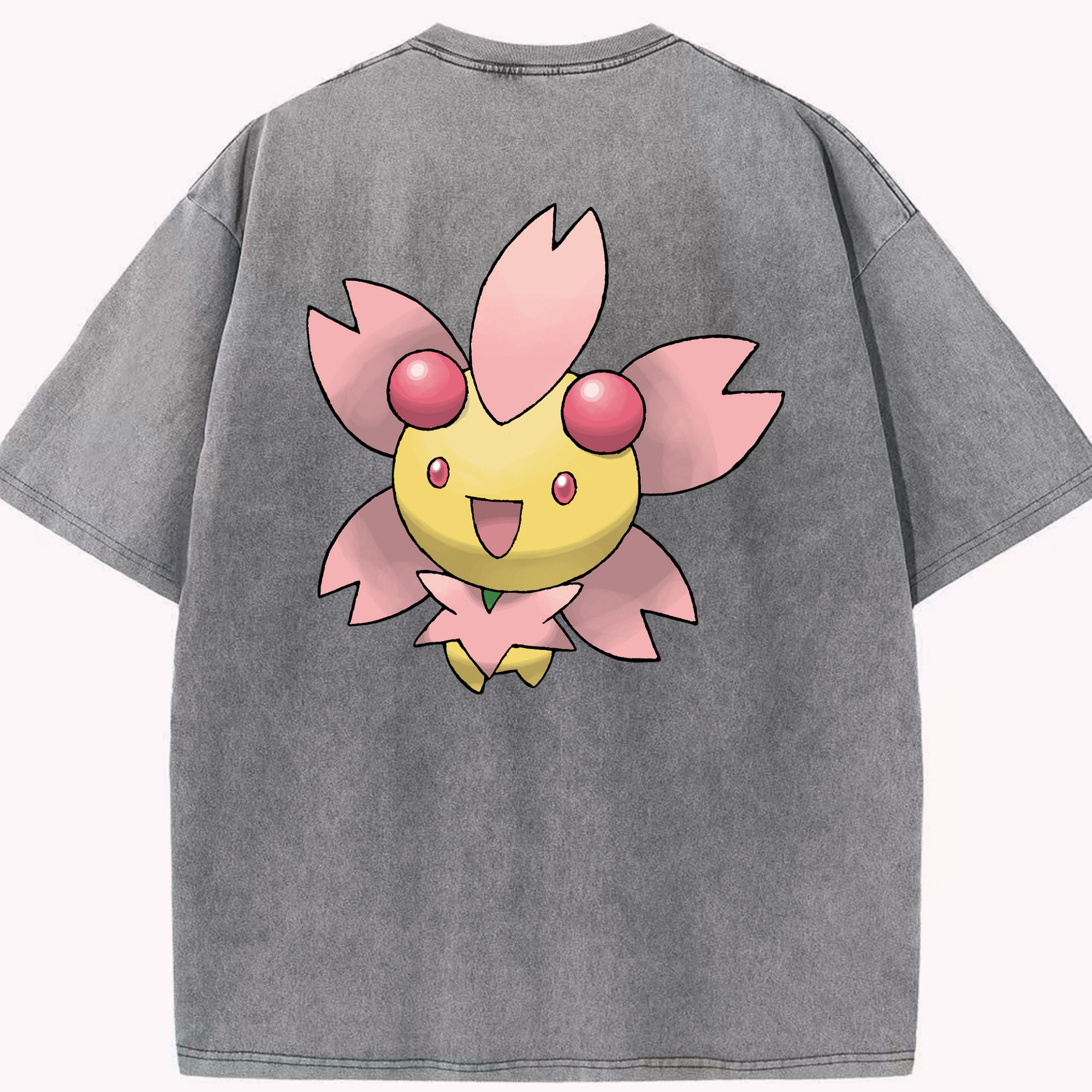 （画像用） ポケットモンスター Pokémon 綿100% ヴィンテージ風 半袖Tシャツ（背面プリント）