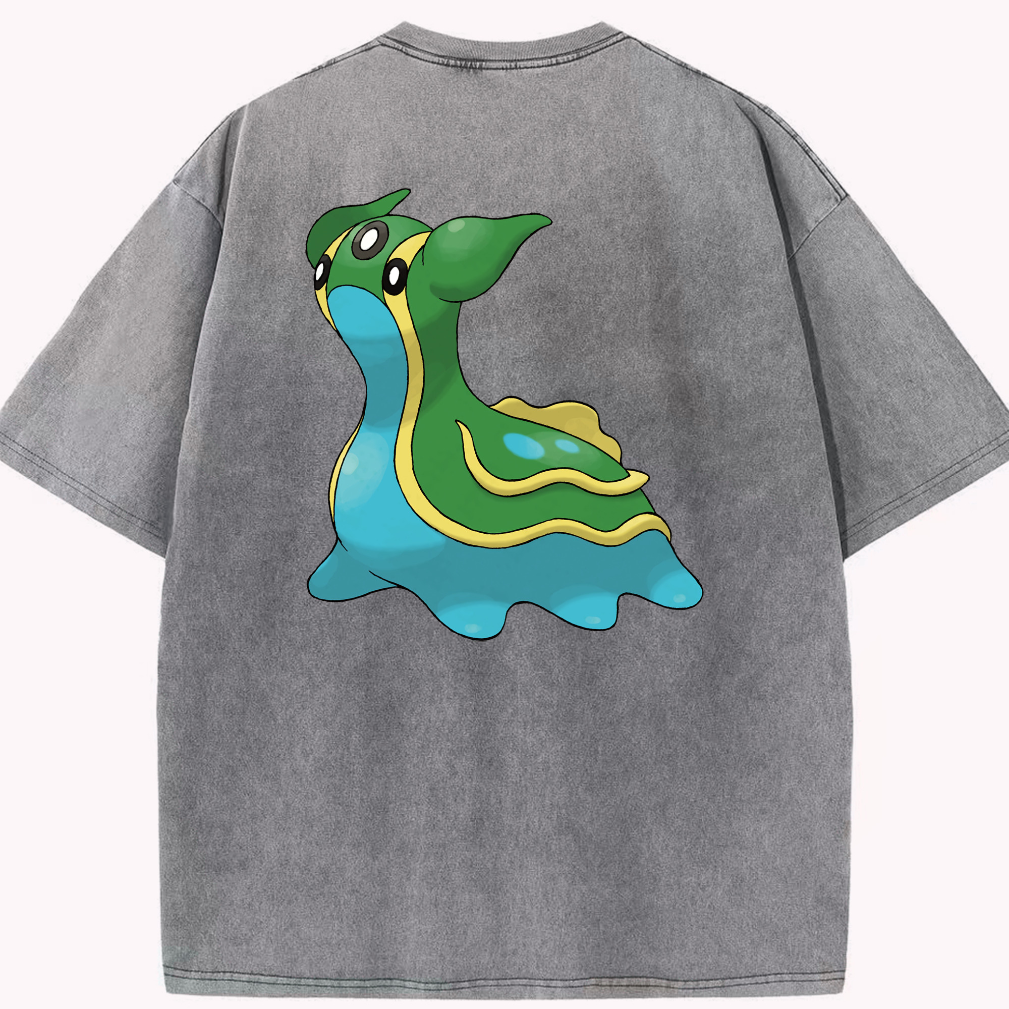 （画像用） ポケットモンスター Pokémon 綿100% ヴィンテージ風 半袖Tシャツ（背面プリント）