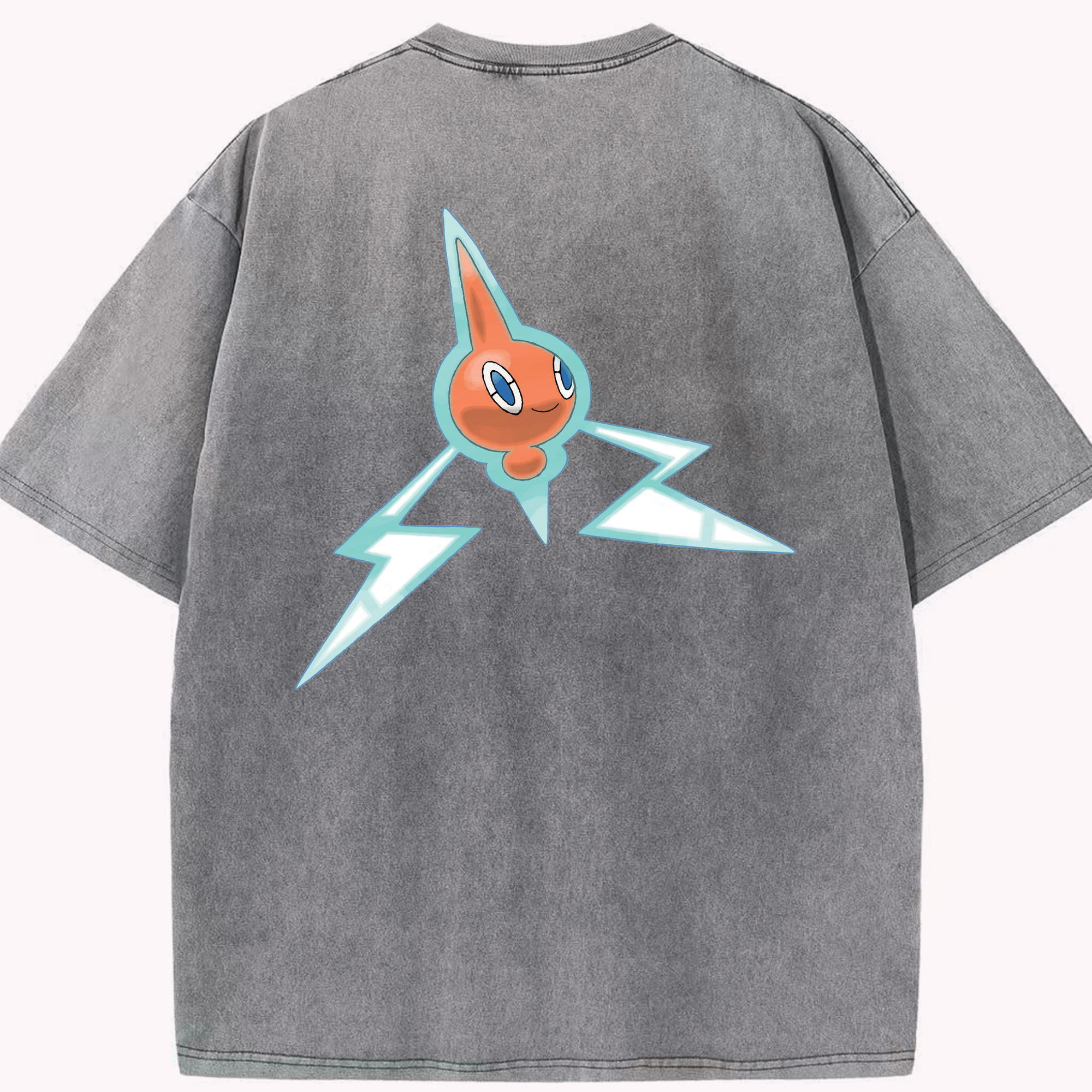 （画像用） ポケットモンスター Pokémon 綿100% ヴィンテージ風 半袖Tシャツ（背面プリント）