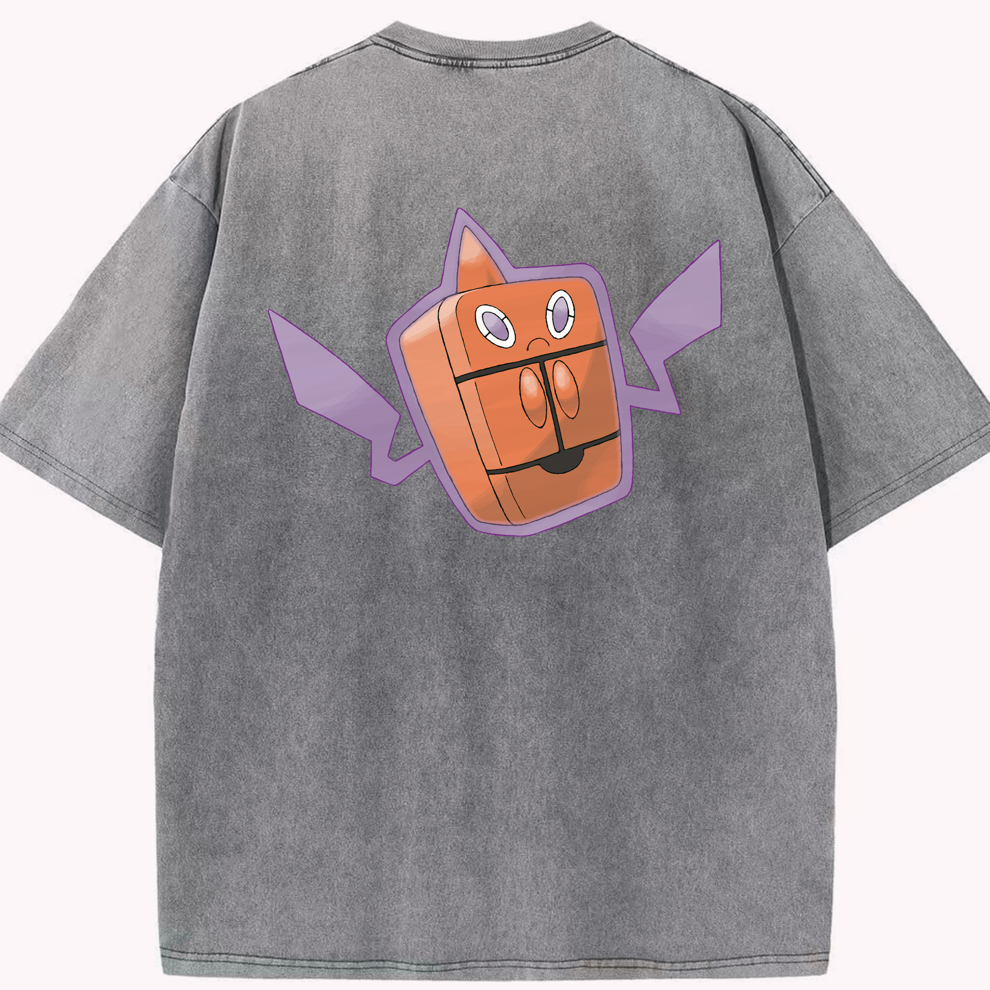 （画像用） ポケットモンスター Pokémon 綿100% ヴィンテージ風 半袖Tシャツ（背面プリント）