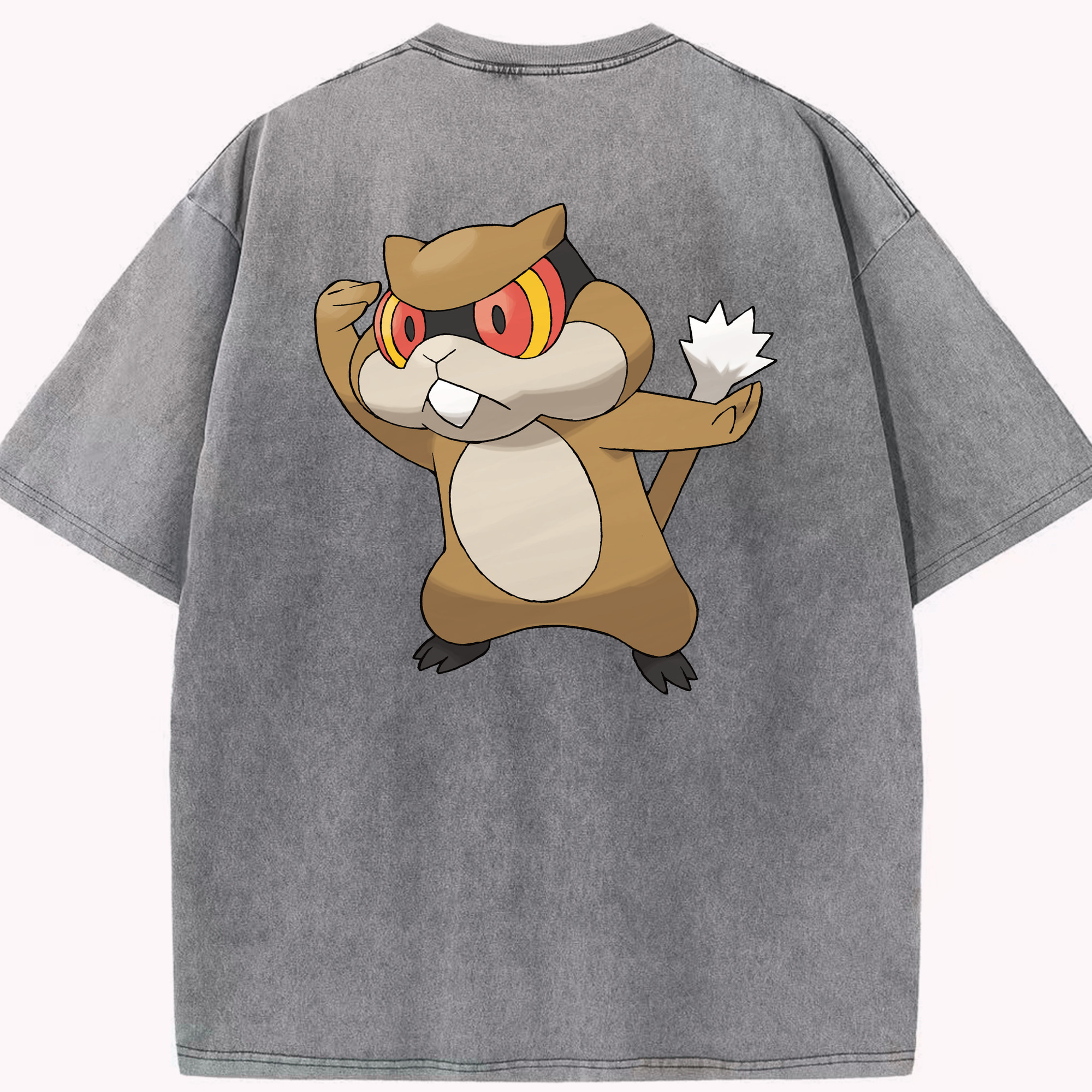 （画像用） ポケットモンスター Pokémon 綿100% ヴィンテージ風 半袖Tシャツ（背面プリント）