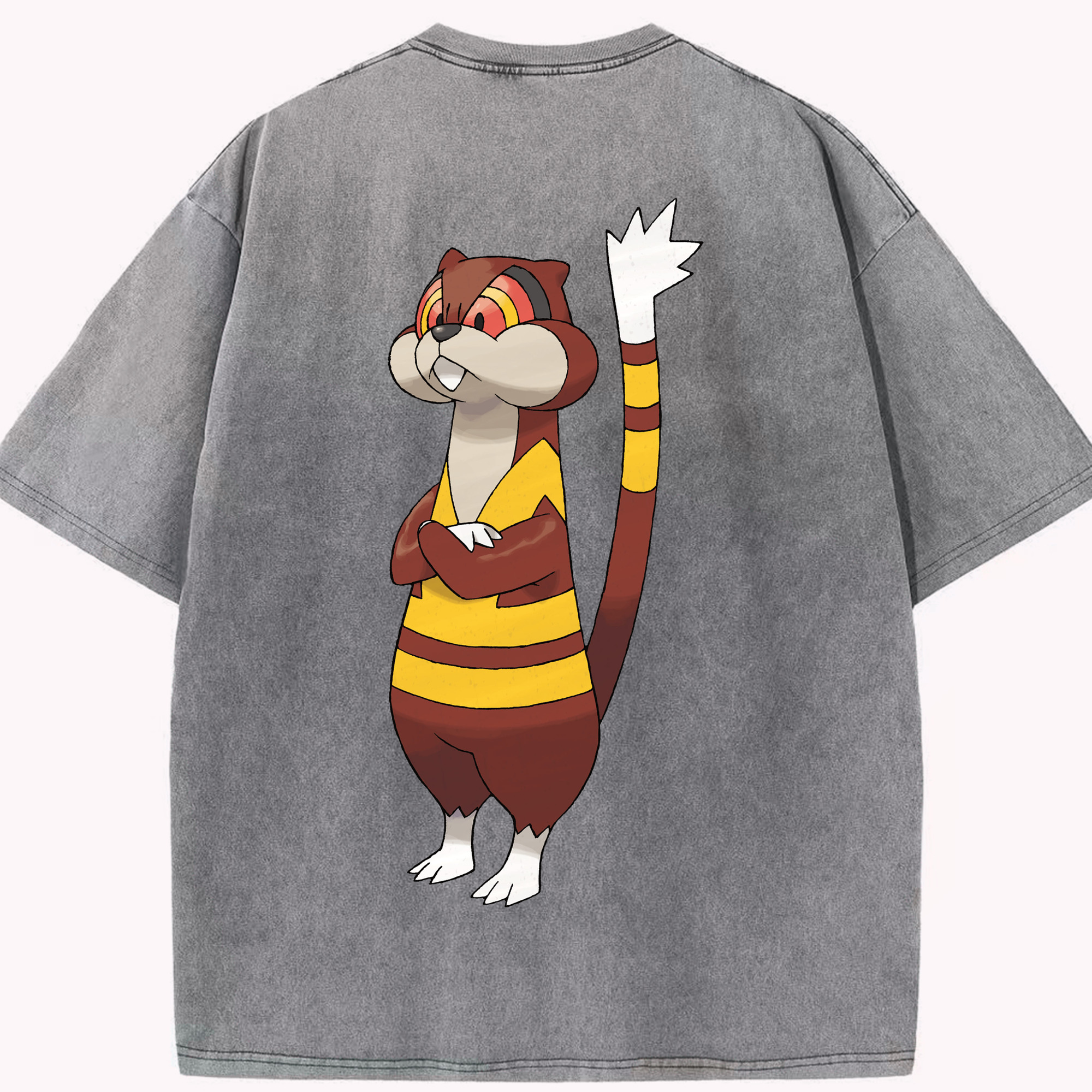 （画像用） ポケットモンスター Pokémon 綿100% ヴィンテージ風 半袖Tシャツ（背面プリント）