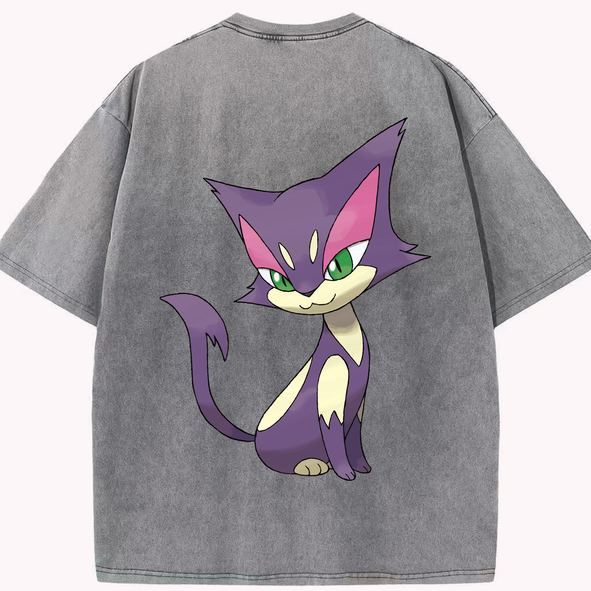 （画像用） ポケットモンスター Pokémon 綿100% ヴィンテージ風 半袖Tシャツ（背面プリント）