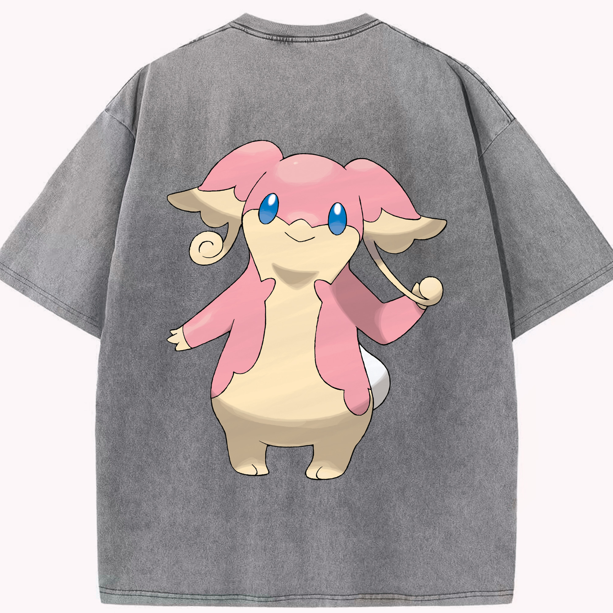 （画像用） ポケットモンスター Pokémon 綿100% ヴィンテージ風 半袖Tシャツ（背面プリント）