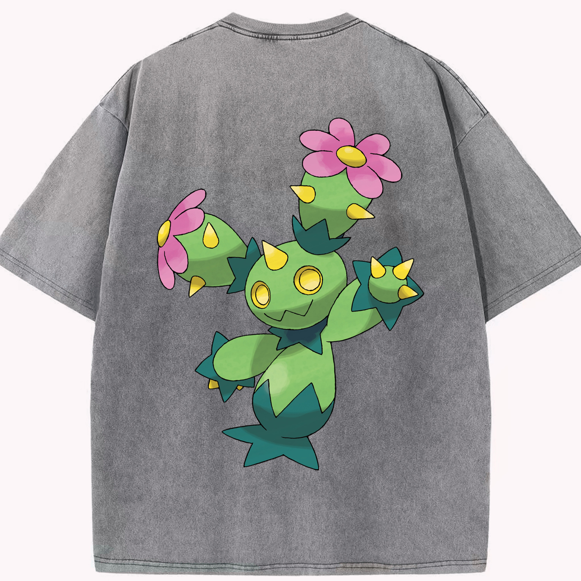 （画像用） ポケットモンスター Pokémon 綿100% ヴィンテージ風 半袖Tシャツ（背面プリント）
