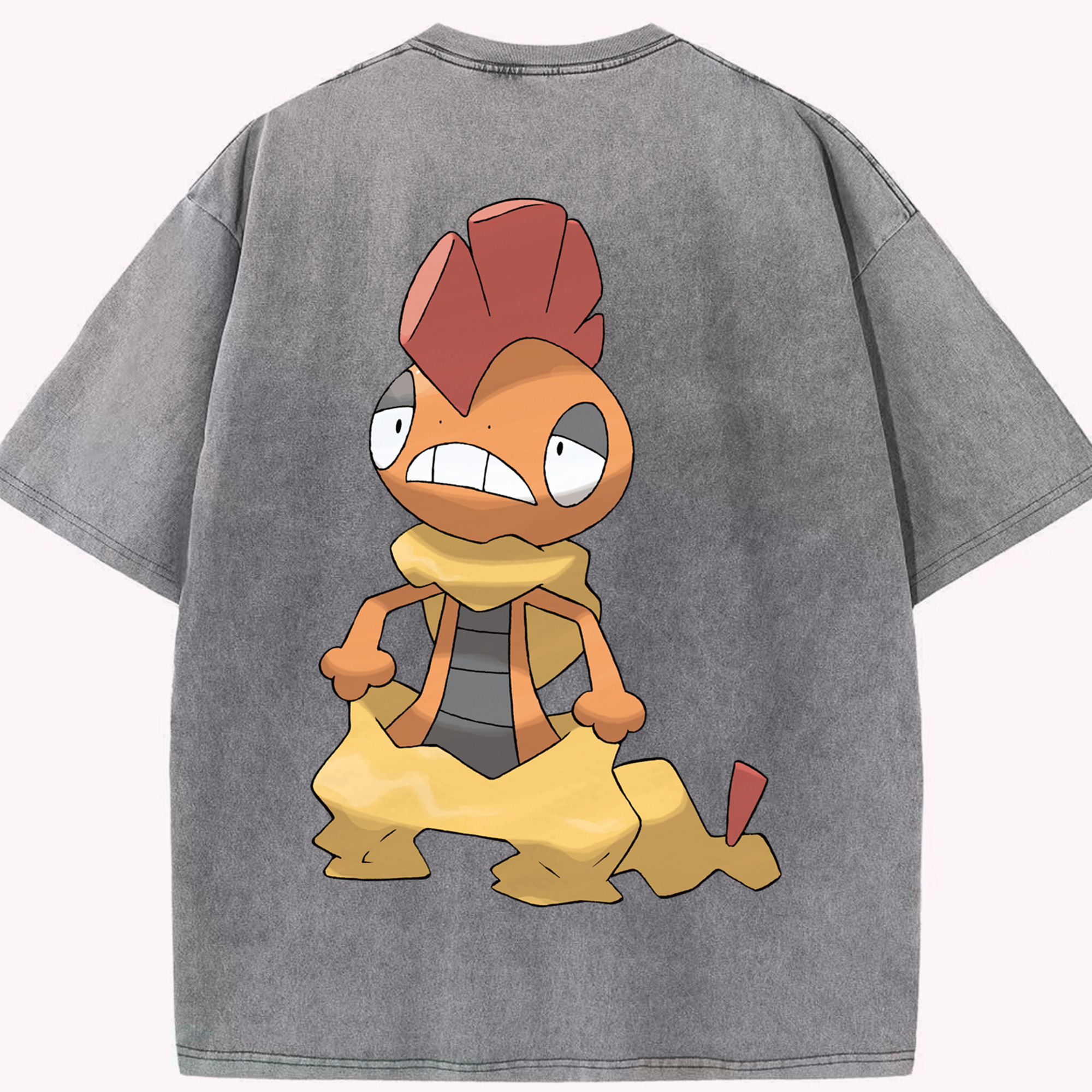 （画像用） ポケットモンスター Pokémon 綿100% ヴィンテージ風 半袖Tシャツ（背面プリント）