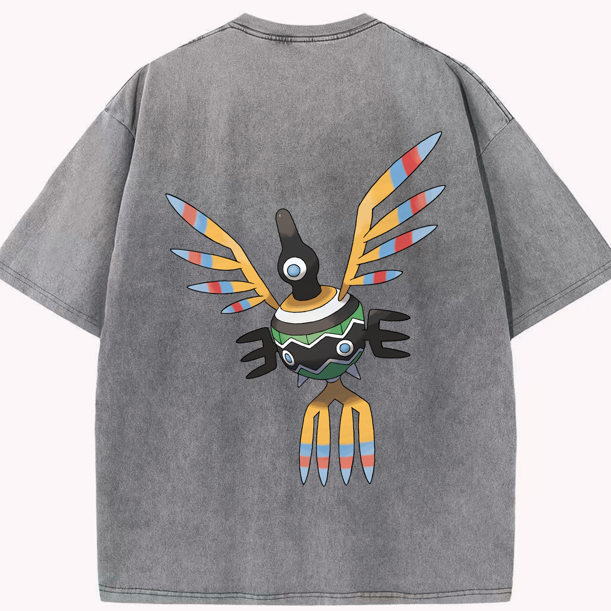 （画像用） ポケットモンスター Pokémon 綿100% ヴィンテージ風 半袖Tシャツ（背面プリント）