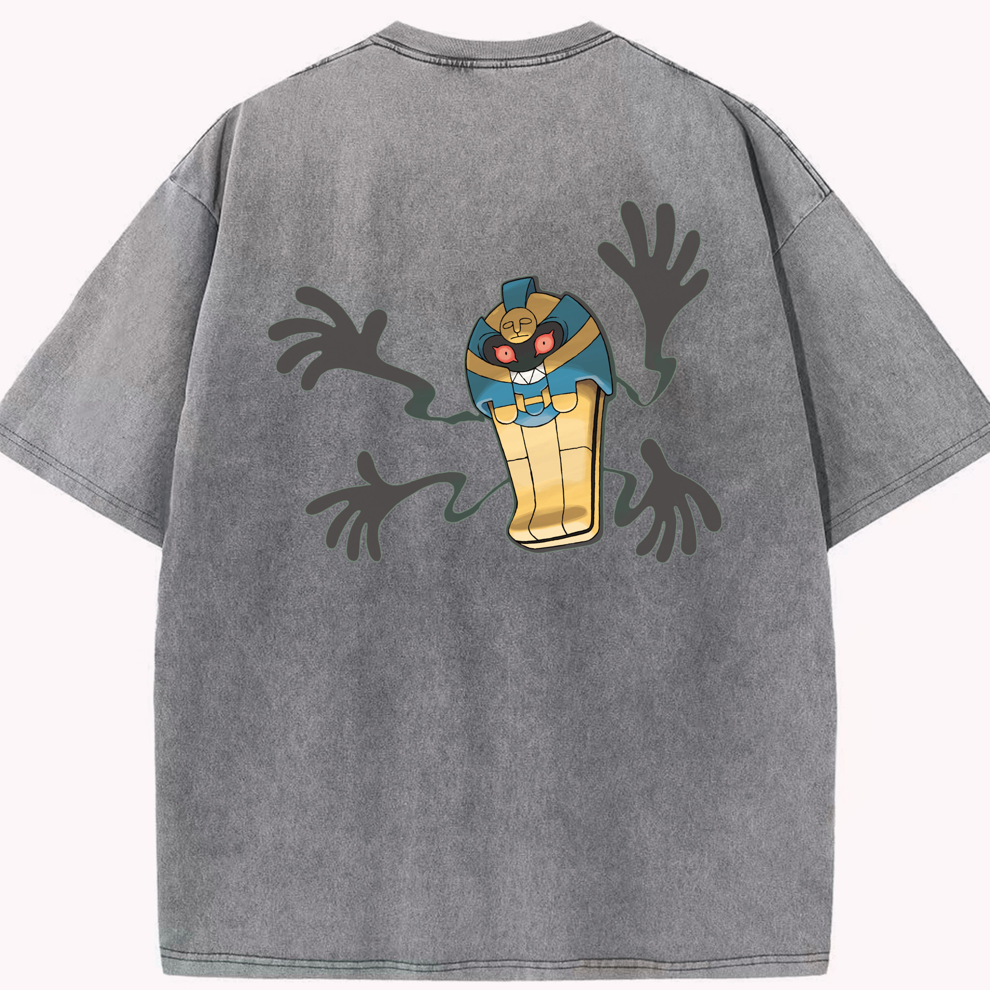 （画像用） ポケットモンスター Pokémon 綿100% ヴィンテージ風 半袖Tシャツ（背面プリント）