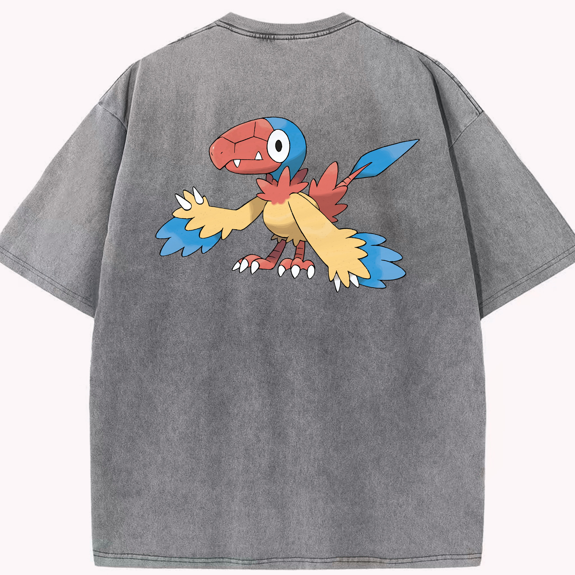（画像用） ポケットモンスター Pokémon 綿100% ヴィンテージ風 半袖Tシャツ（背面プリント）
