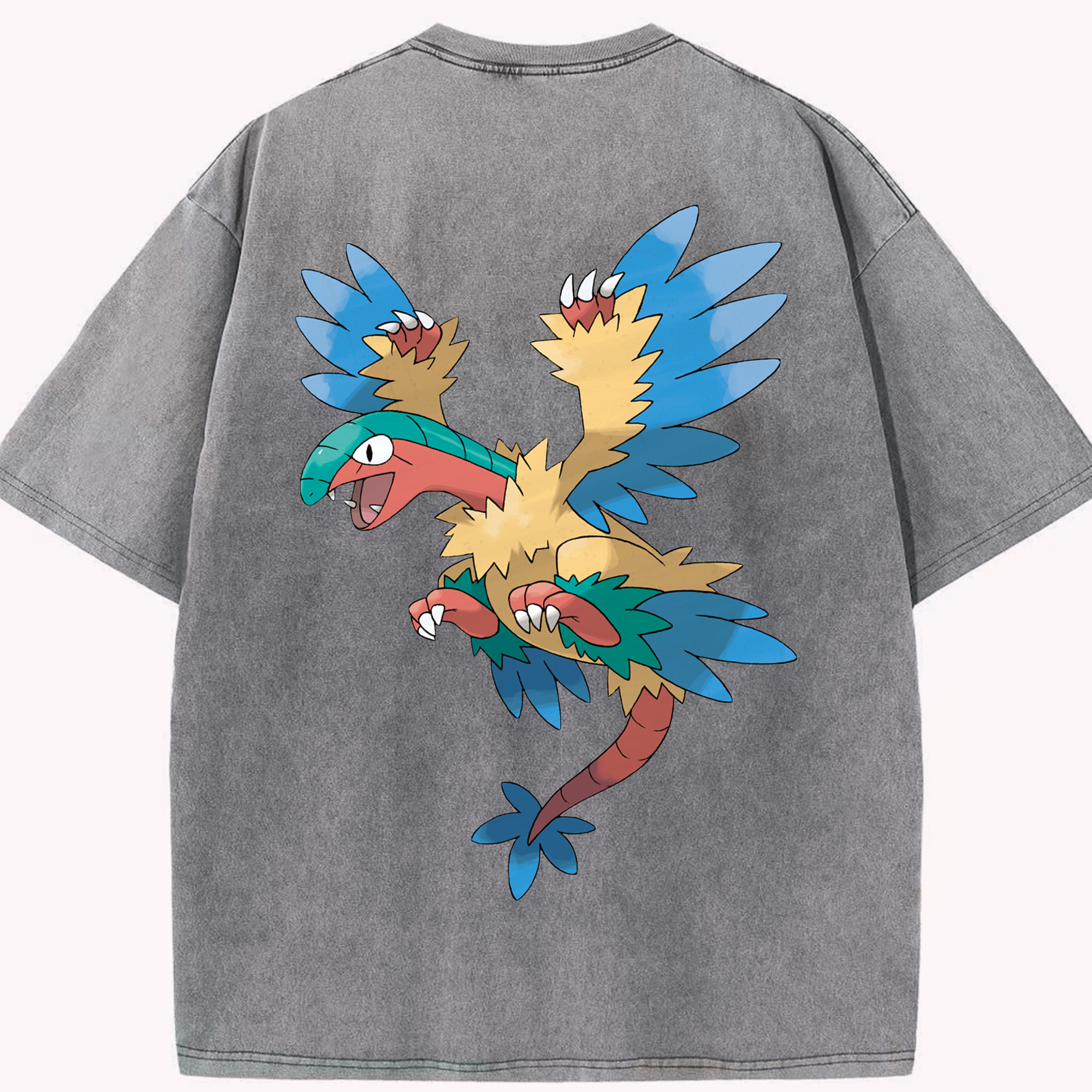 （画像用） ポケットモンスター Pokémon 綿100% ヴィンテージ風 半袖Tシャツ（背面プリント）