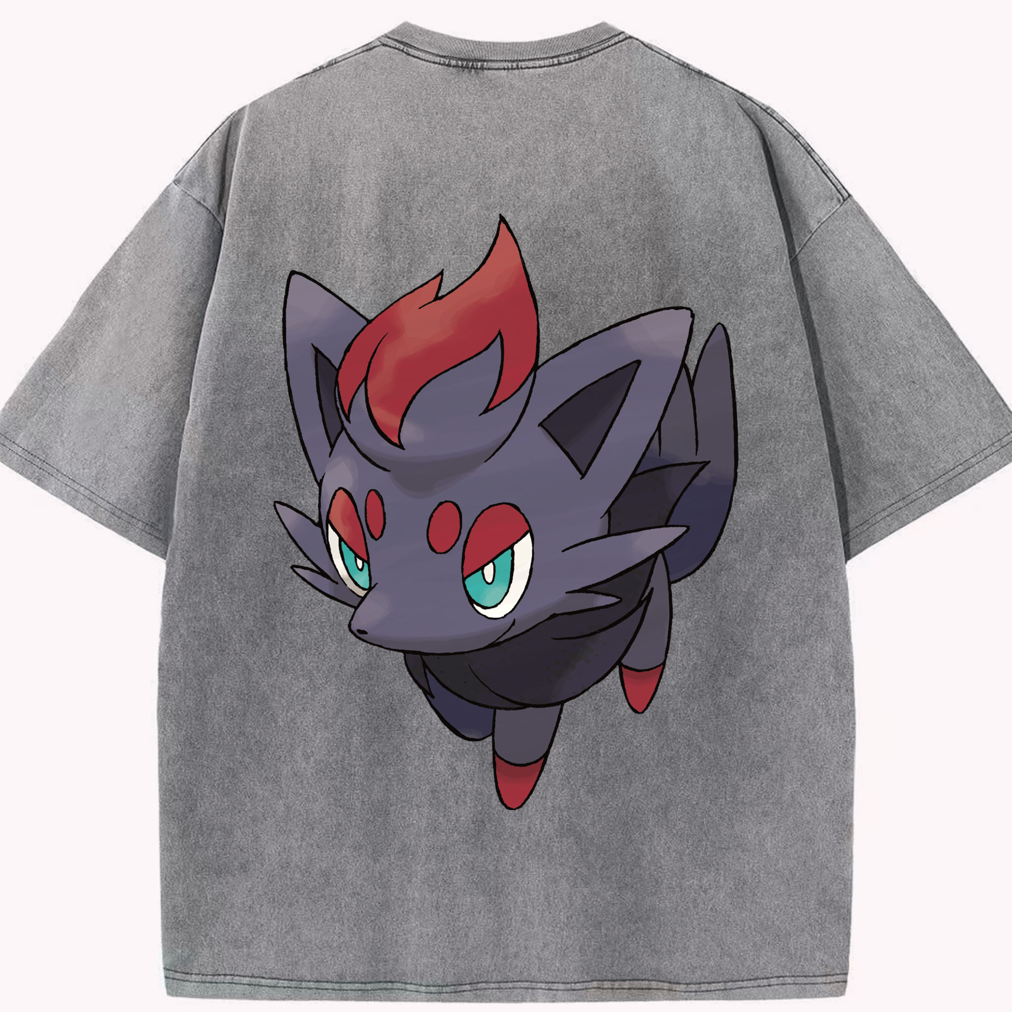 （画像用） ポケットモンスター Pokémon 綿100% ヴィンテージ風 半袖Tシャツ（背面プリント）