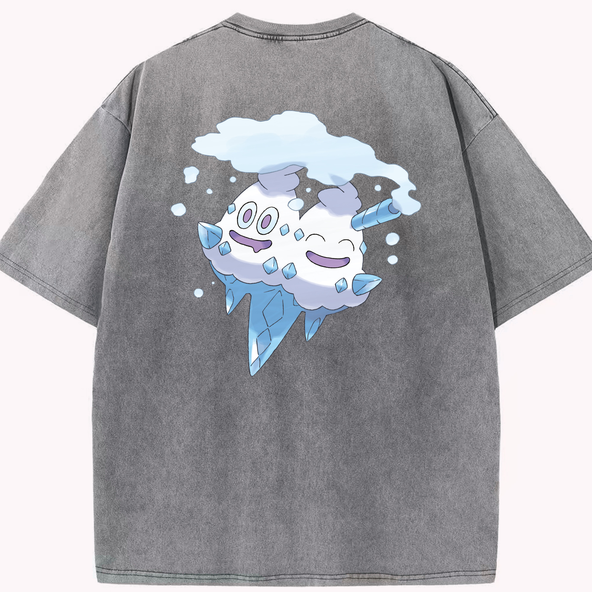 （画像用） ポケットモンスター Pokémon 綿100% ヴィンテージ風 半袖Tシャツ（背面プリント）