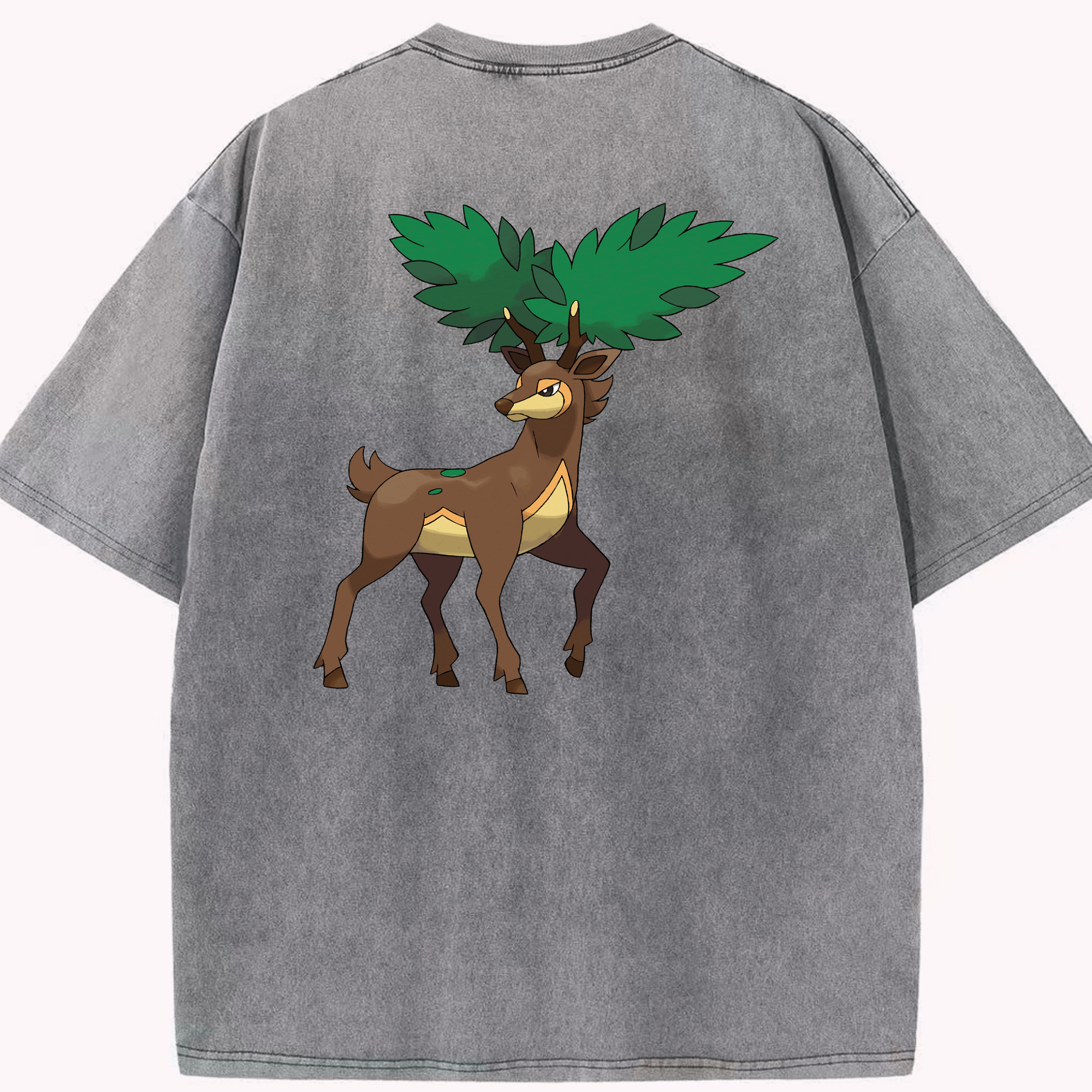 （画像用） ポケットモンスター Pokémon 綿100% ヴィンテージ風 半袖Tシャツ（背面プリント）
