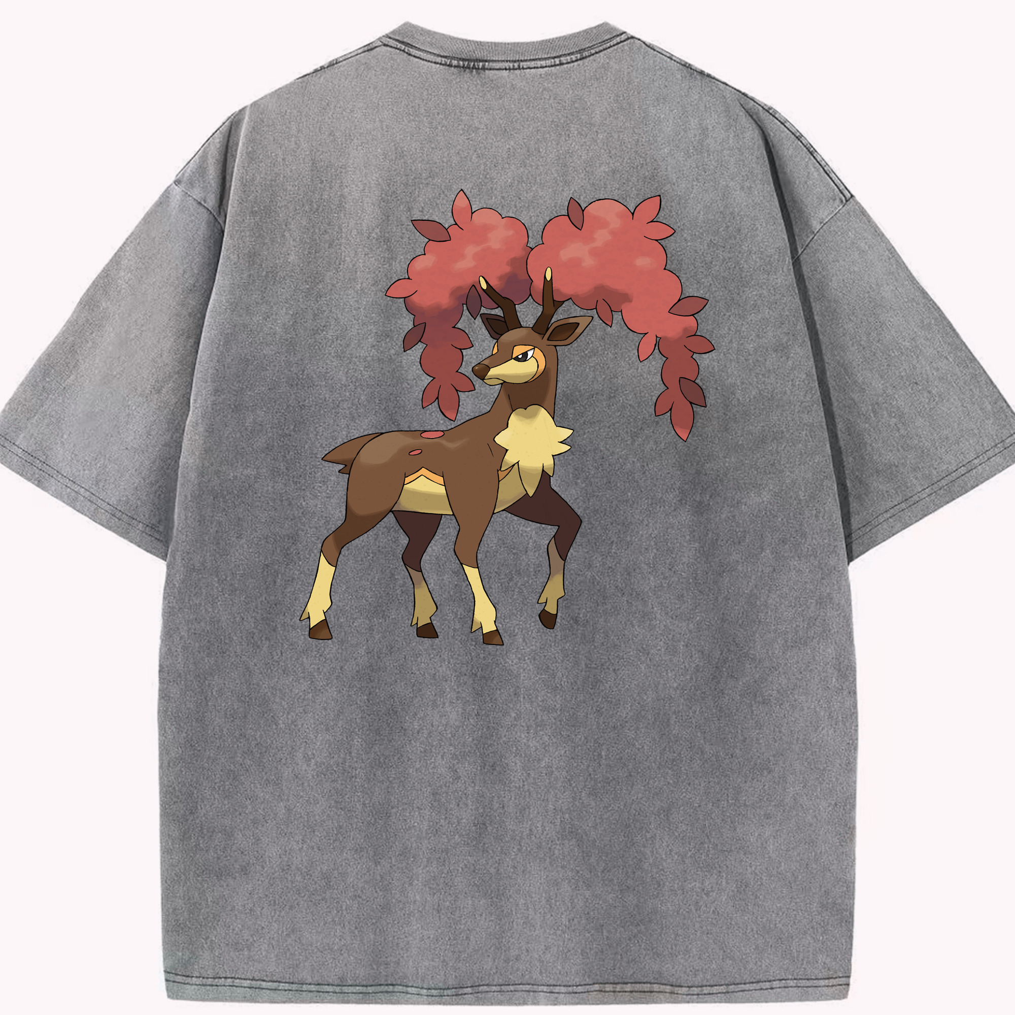 （画像用） ポケットモンスター Pokémon 綿100% ヴィンテージ風 半袖Tシャツ（背面プリント）