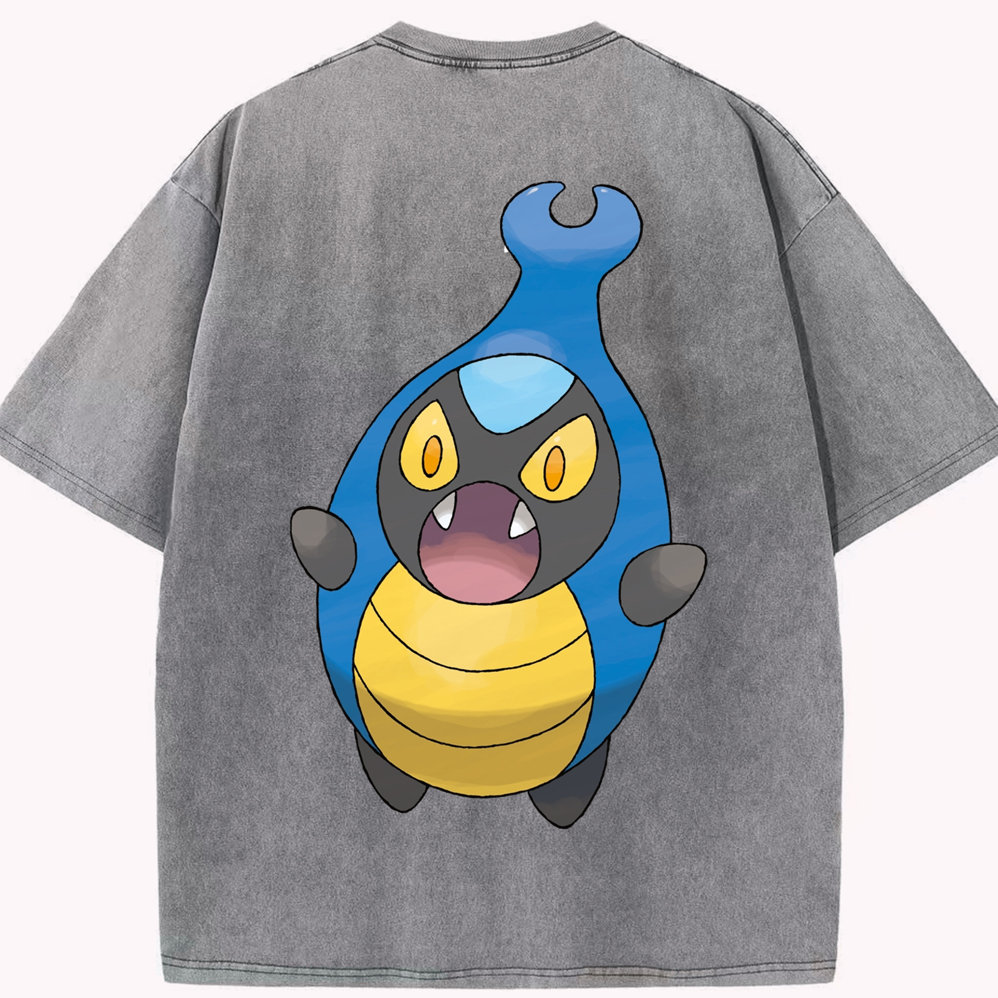 （画像用） ポケットモンスター Pokémon 綿100% ヴィンテージ風 半袖Tシャツ（背面プリント）