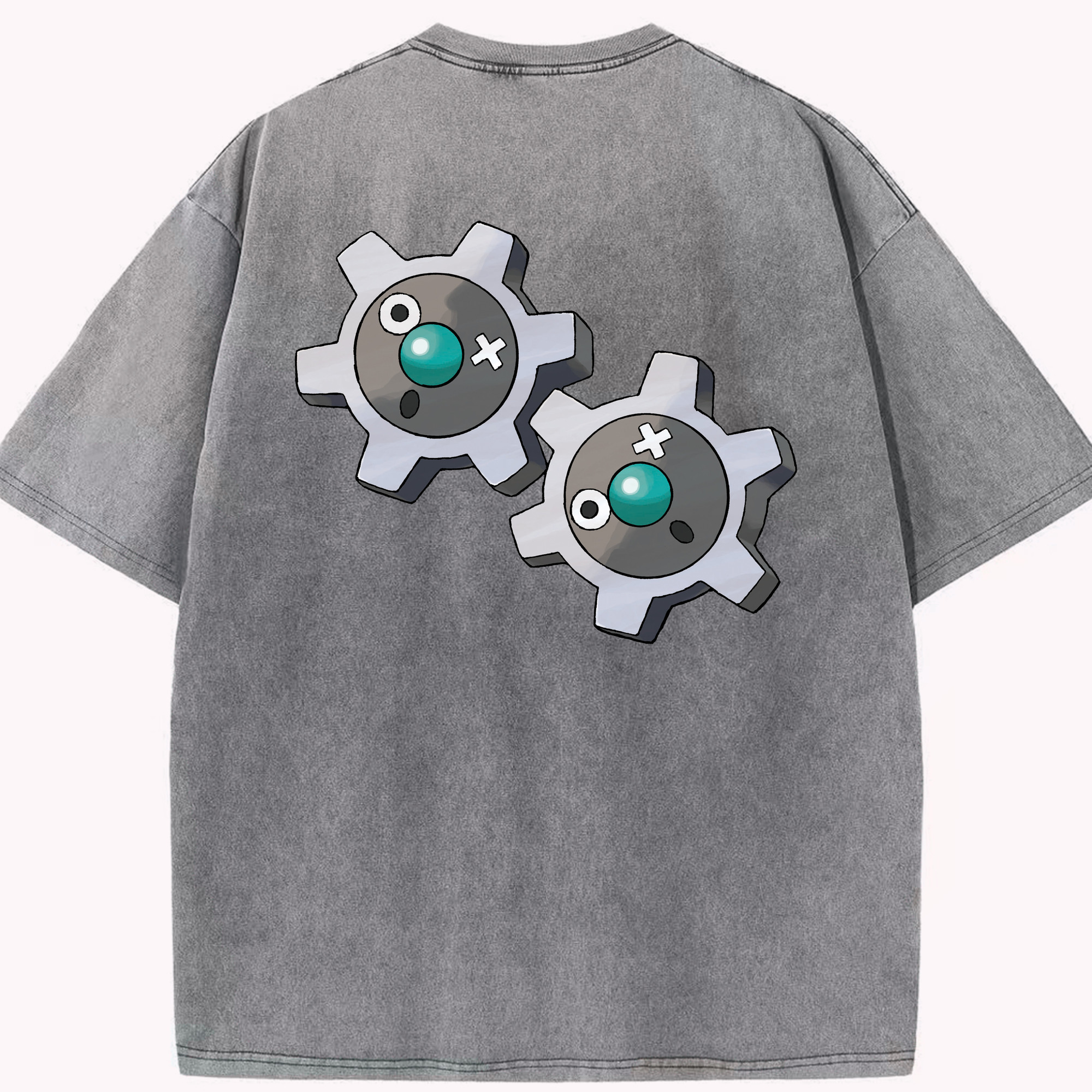（画像用） ポケットモンスター Pokémon 綿100% ヴィンテージ風 半袖Tシャツ（背面プリント）