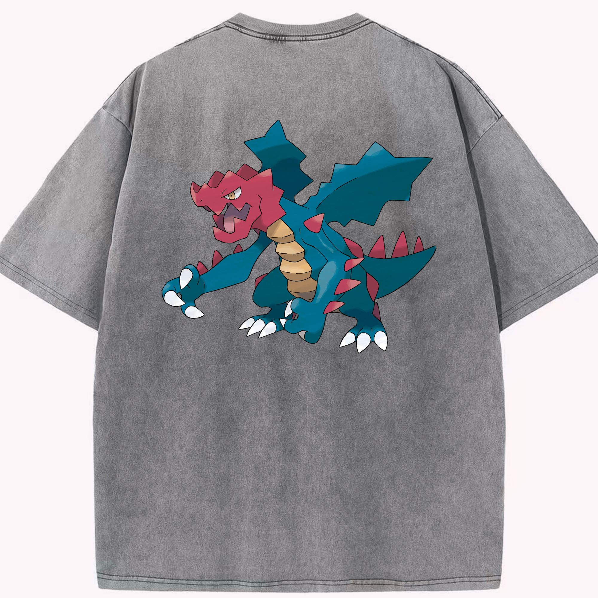 （画像用） ポケットモンスター Pokémon 綿100% ヴィンテージ風 半袖Tシャツ（背面プリント）