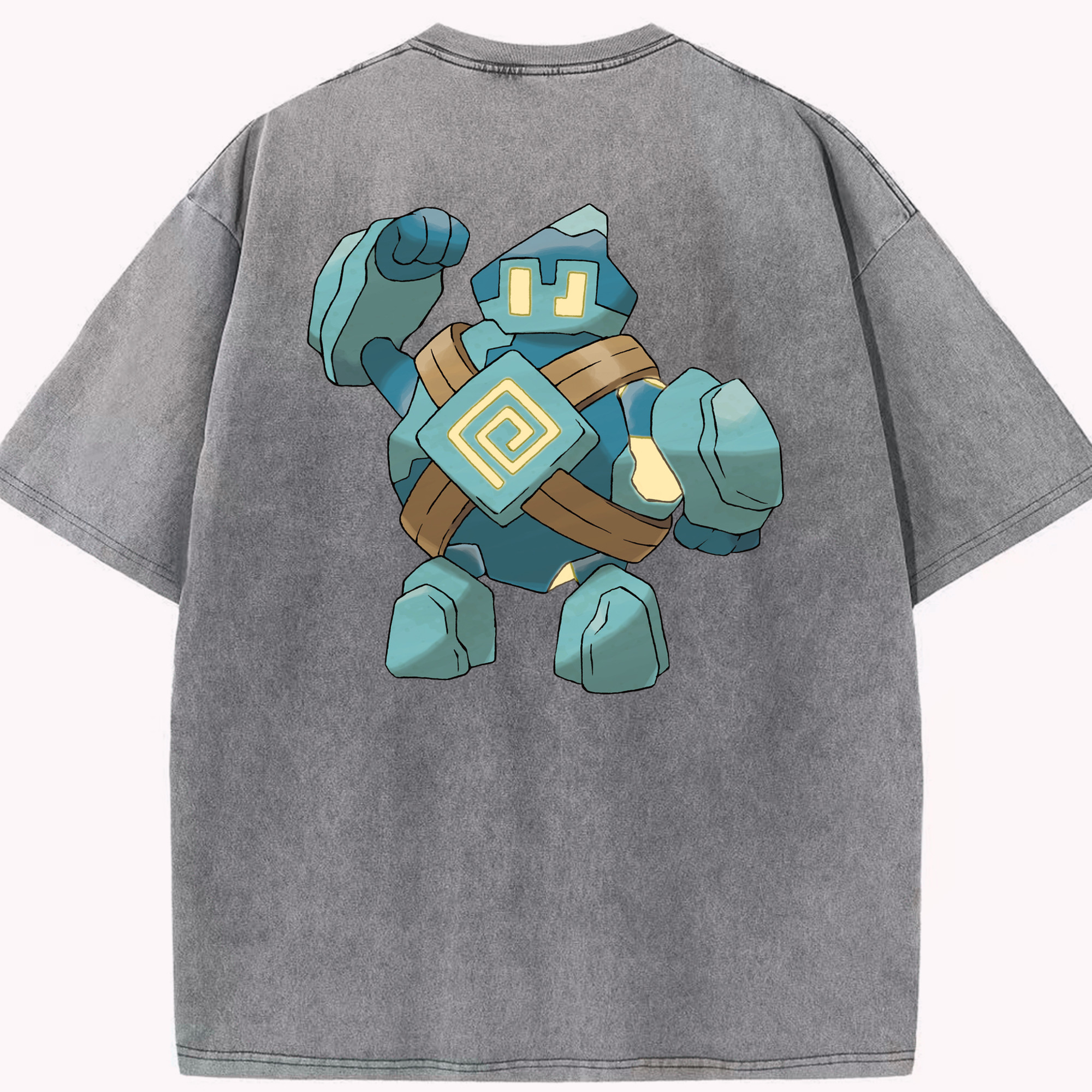 （画像用） ポケットモンスター Pokémon 綿100% ヴィンテージ風 半袖Tシャツ（背面プリント）