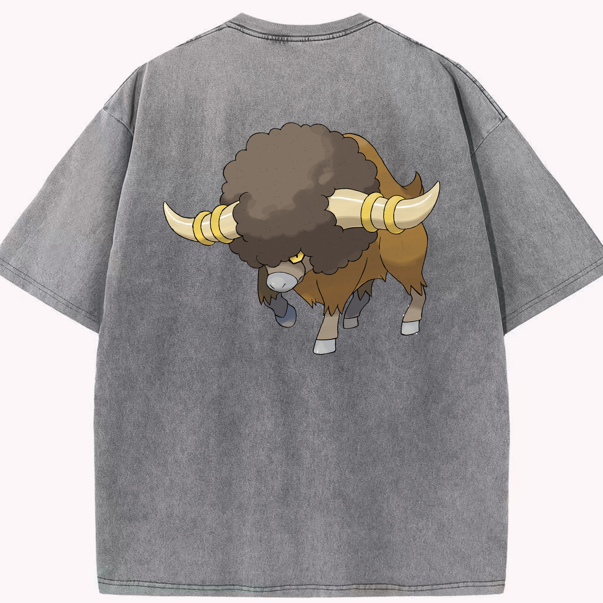 （画像用） ポケットモンスター Pokémon 綿100% ヴィンテージ風 半袖Tシャツ（背面プリント）