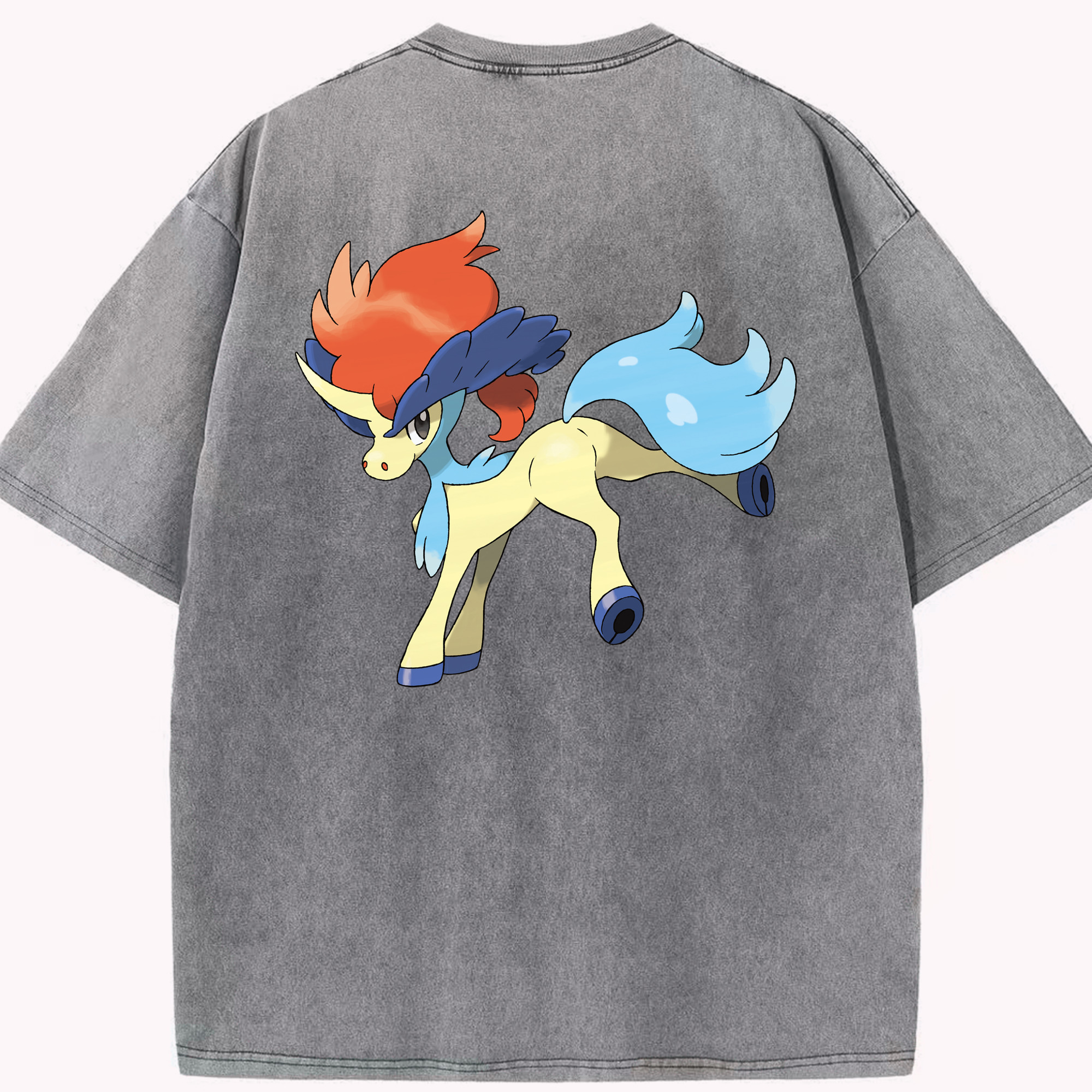 （画像用） ポケットモンスター Pokémon 綿100% ヴィンテージ風 半袖Tシャツ（背面プリント）