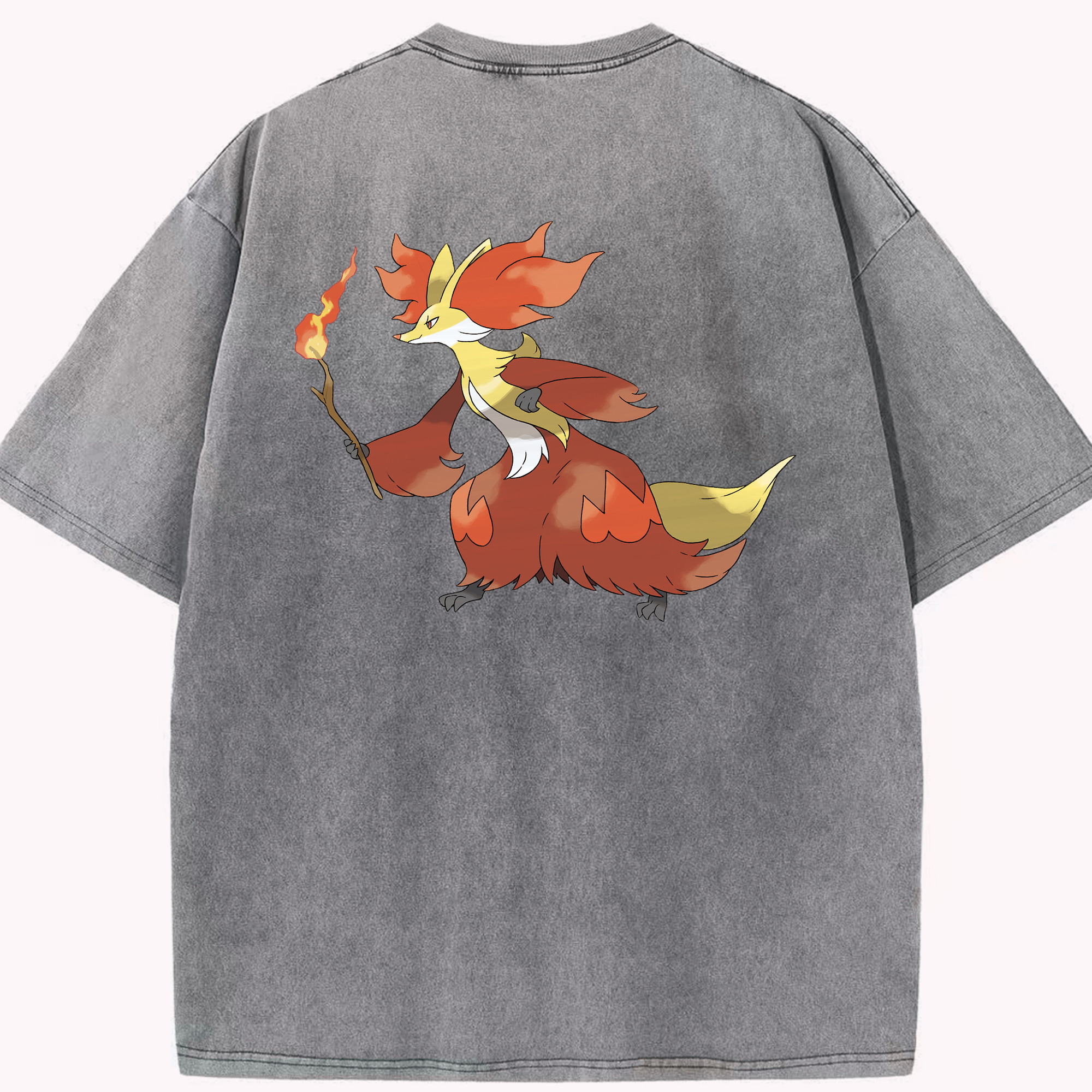 （画像用） ポケットモンスター Pokémon 綿100% ヴィンテージ風 半袖Tシャツ（背面プリント）