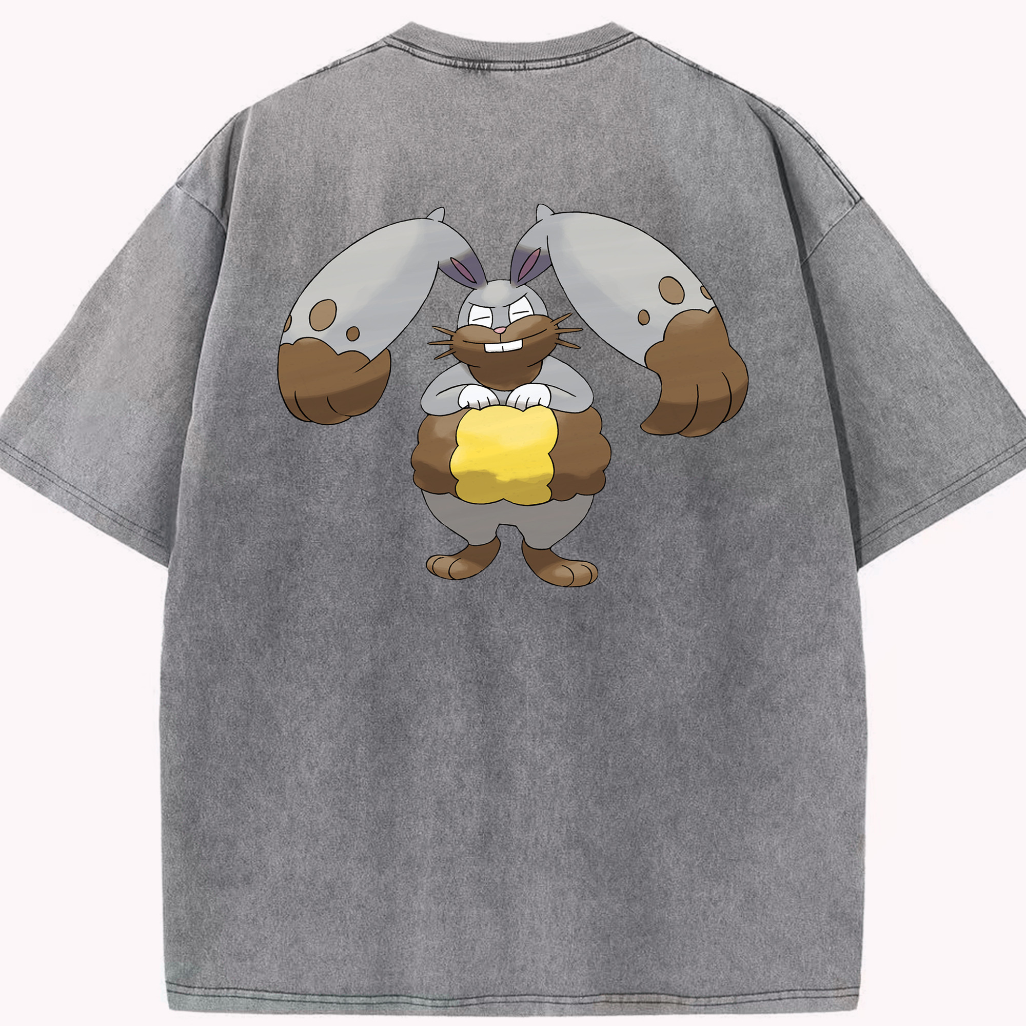 （画像用） ポケットモンスター Pokémon 綿100% ヴィンテージ風 半袖Tシャツ（背面プリント）