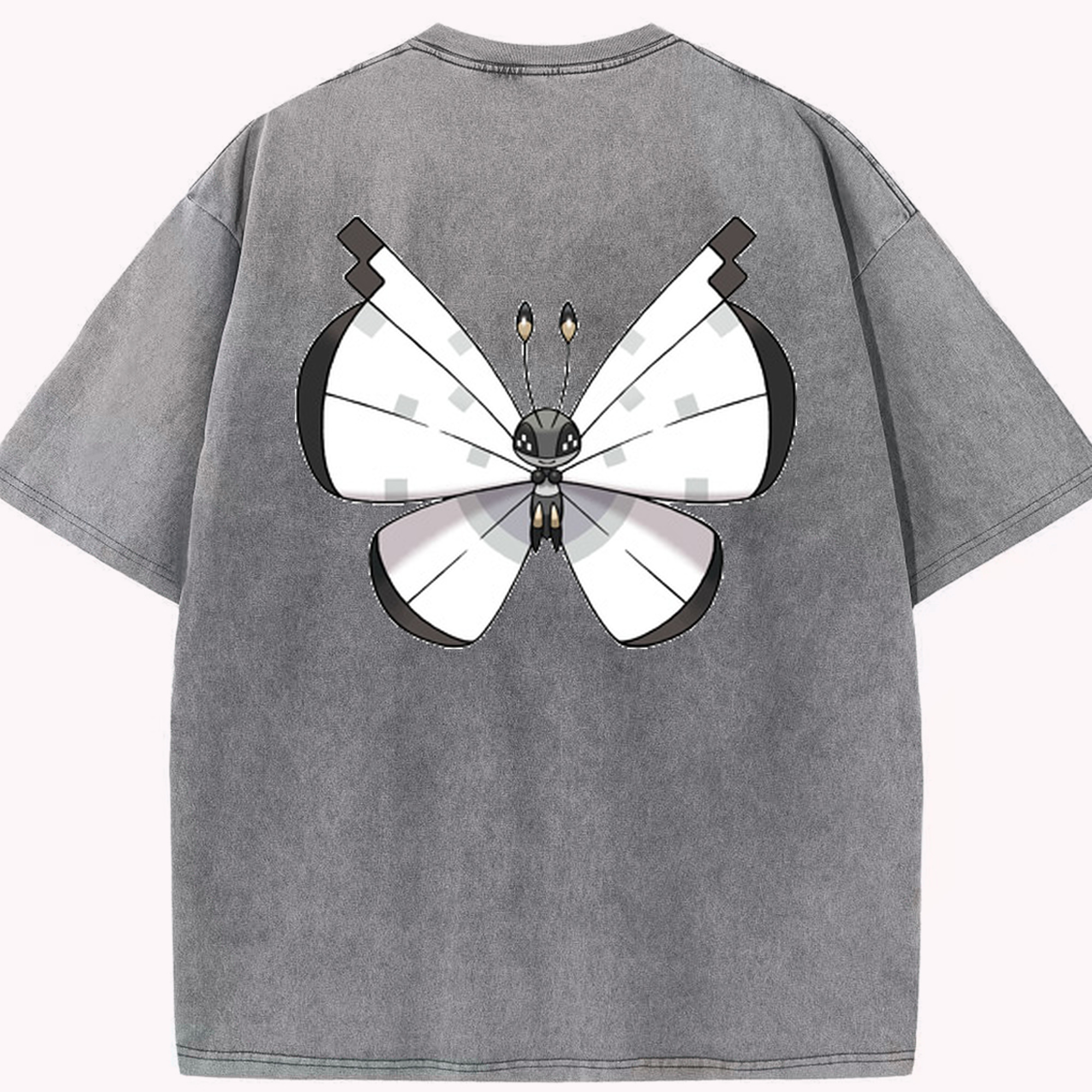 （画像用） ポケットモンスター Pokémon 綿100% ヴィンテージ風 半袖Tシャツ（背面プリント）