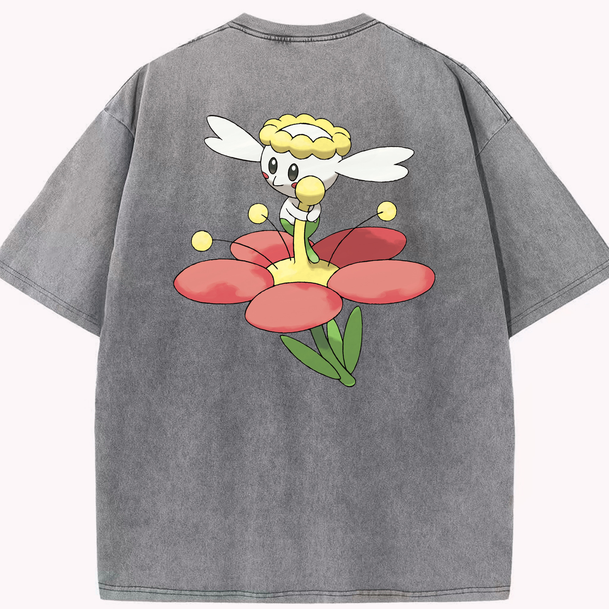 （画像用） ポケットモンスター Pokémon 綿100% ヴィンテージ風 半袖Tシャツ（背面プリント）