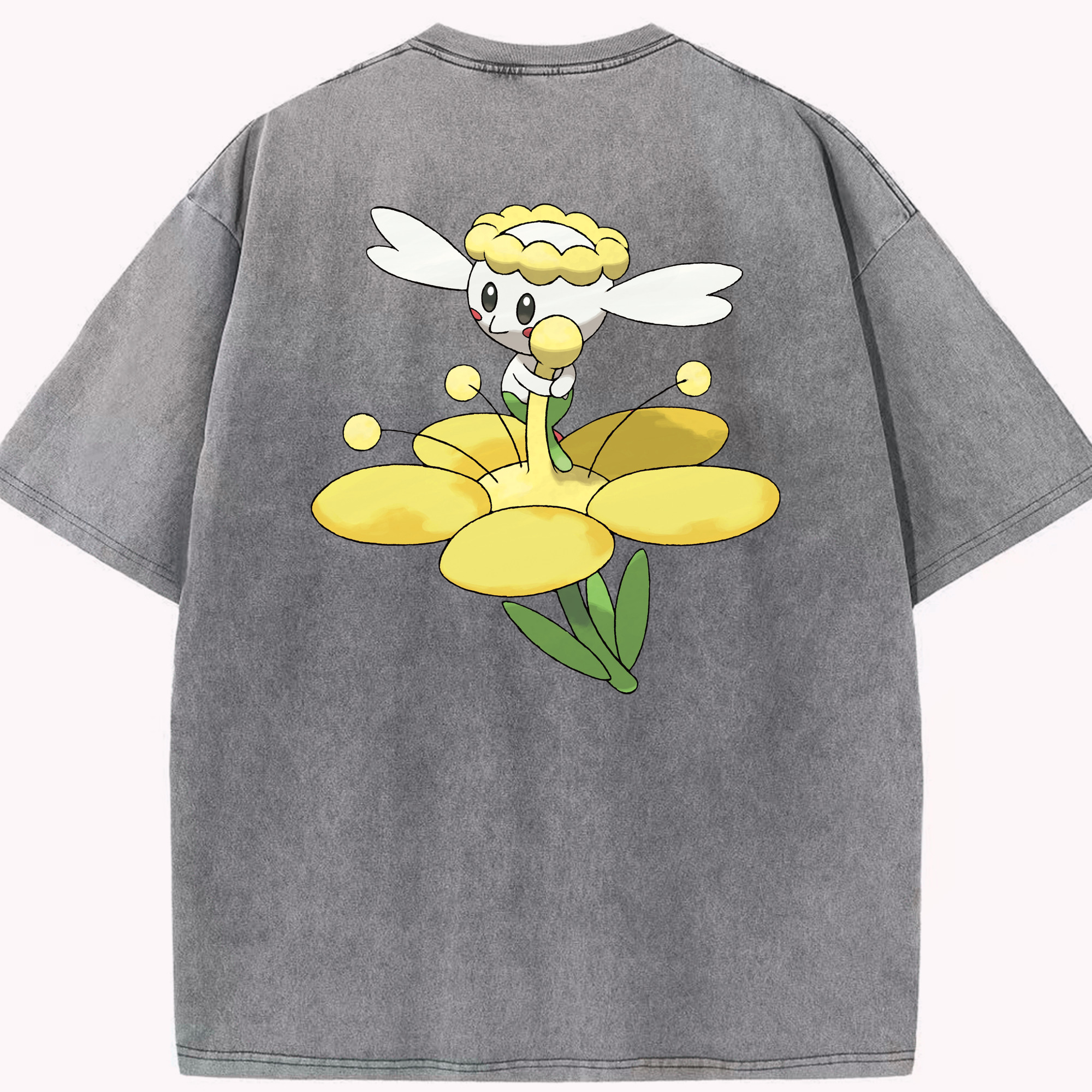 （画像用） ポケットモンスター Pokémon 綿100% ヴィンテージ風 半袖Tシャツ（背面プリント）