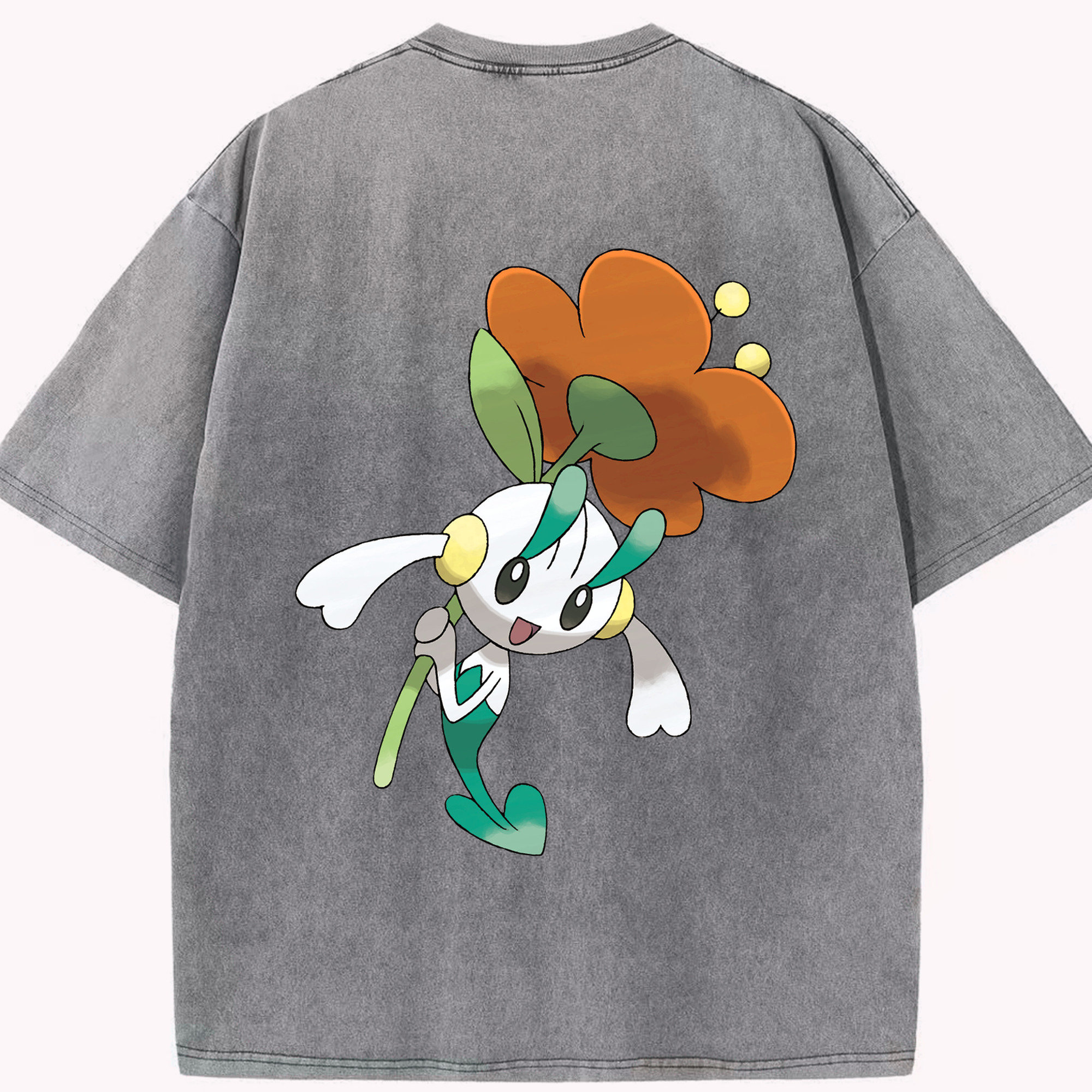 （画像用） ポケットモンスター Pokémon 綿100% ヴィンテージ風 半袖Tシャツ（背面プリント）