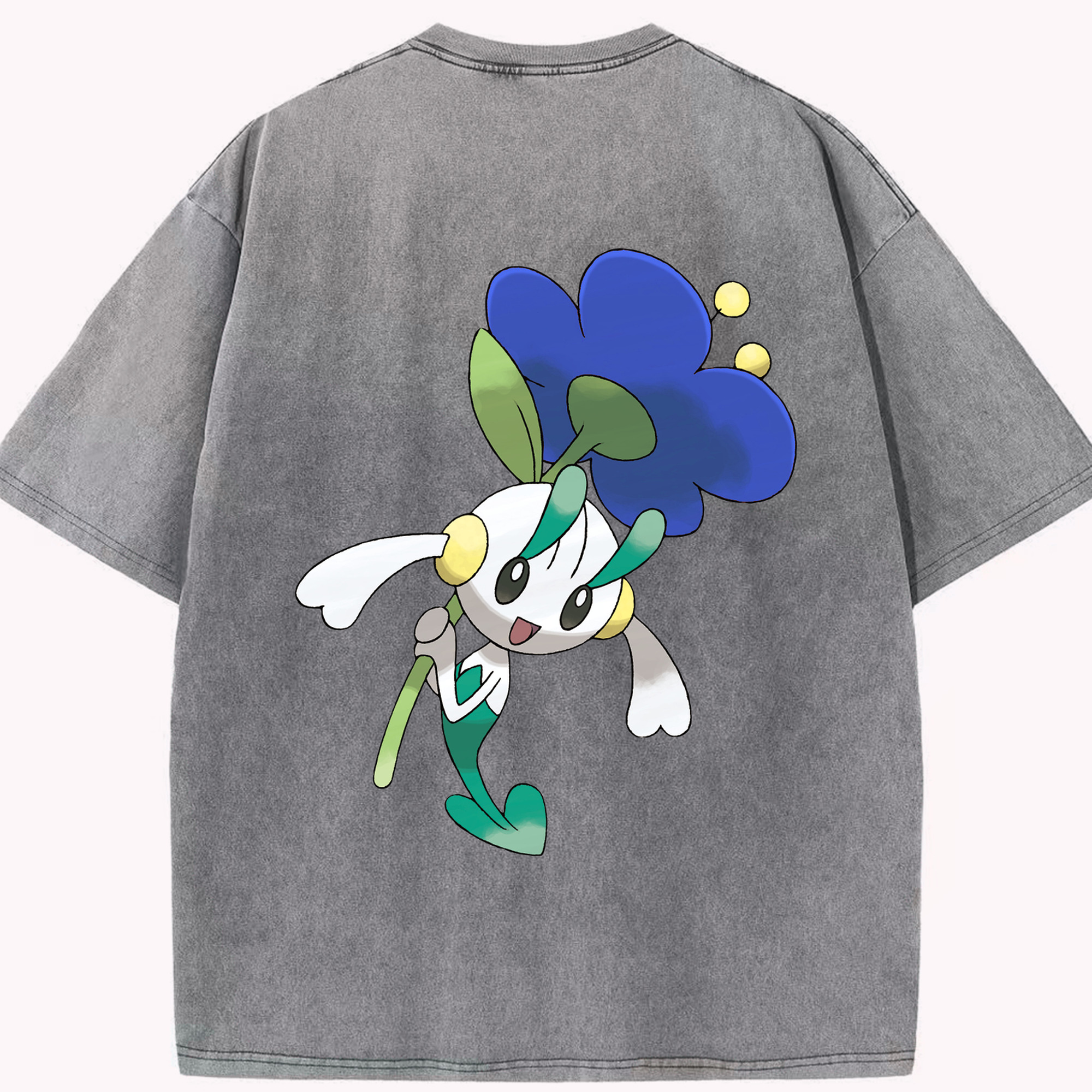 （画像用） ポケットモンスター Pokémon 綿100% ヴィンテージ風 半袖Tシャツ（背面プリント）