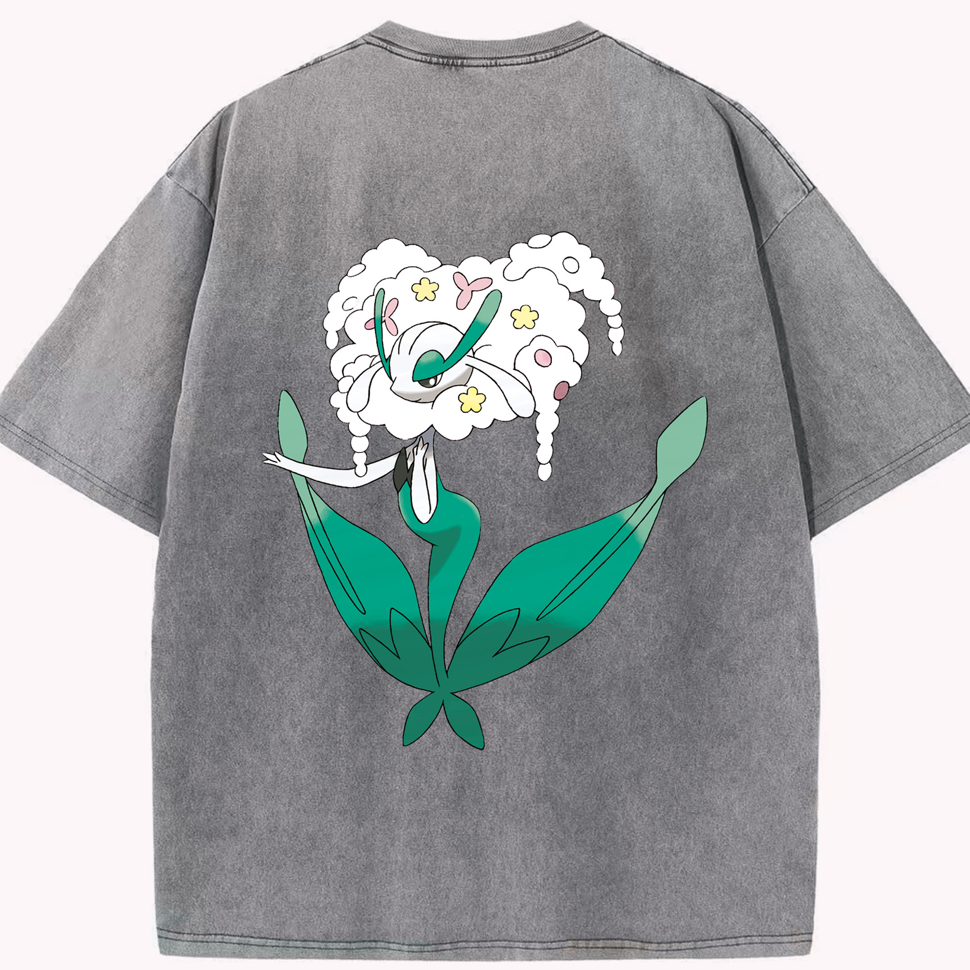 （画像用） ポケットモンスター Pokémon 綿100% ヴィンテージ風 半袖Tシャツ（背面プリント）