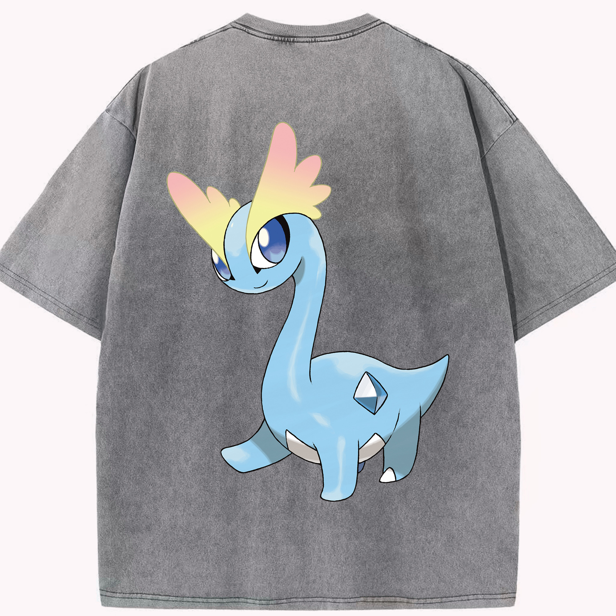 （画像用） ポケットモンスター Pokémon 綿100% ヴィンテージ風 半袖Tシャツ（背面プリント）
