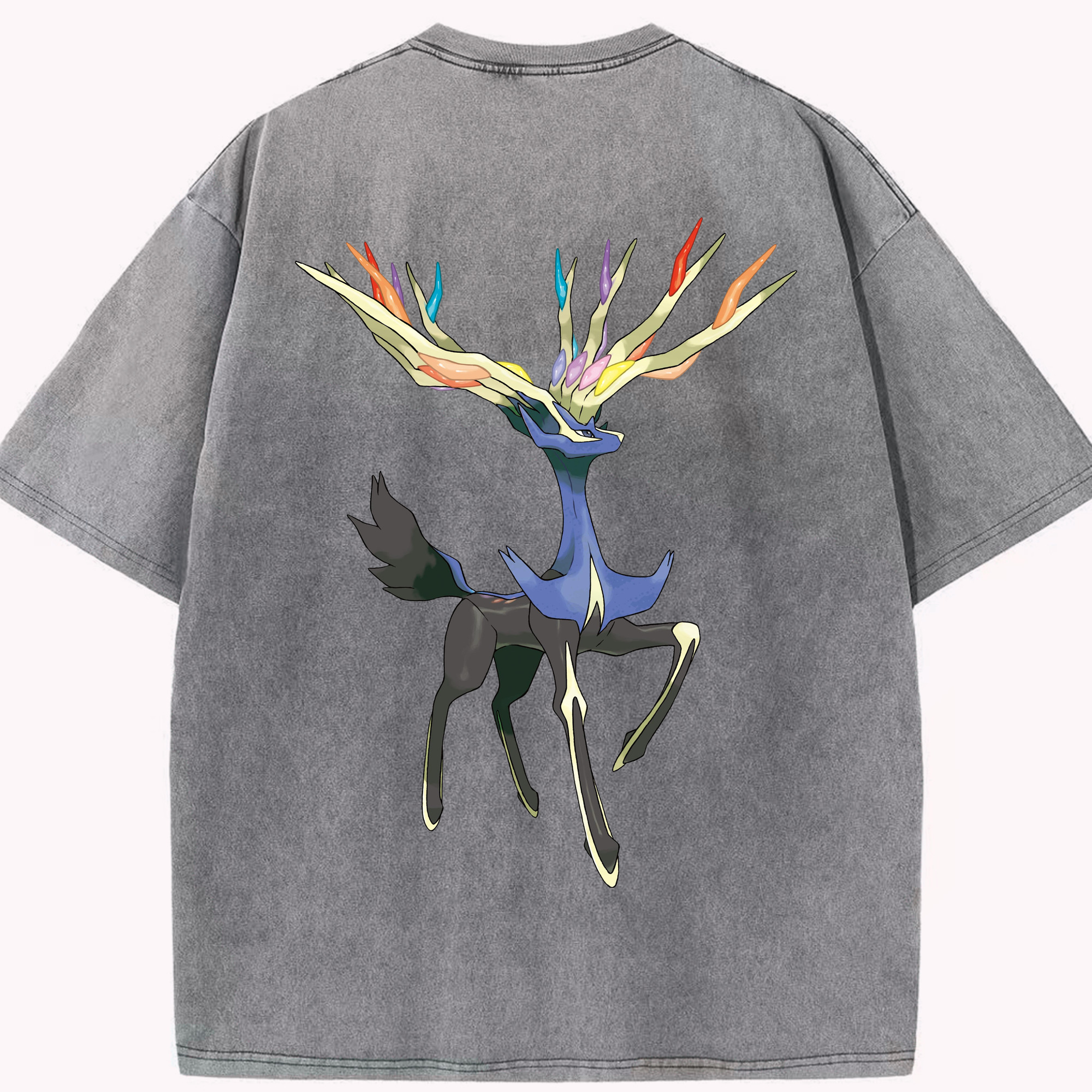（画像用） ポケットモンスター Pokémon 綿100% ヴィンテージ風 半袖Tシャツ（背面プリント）