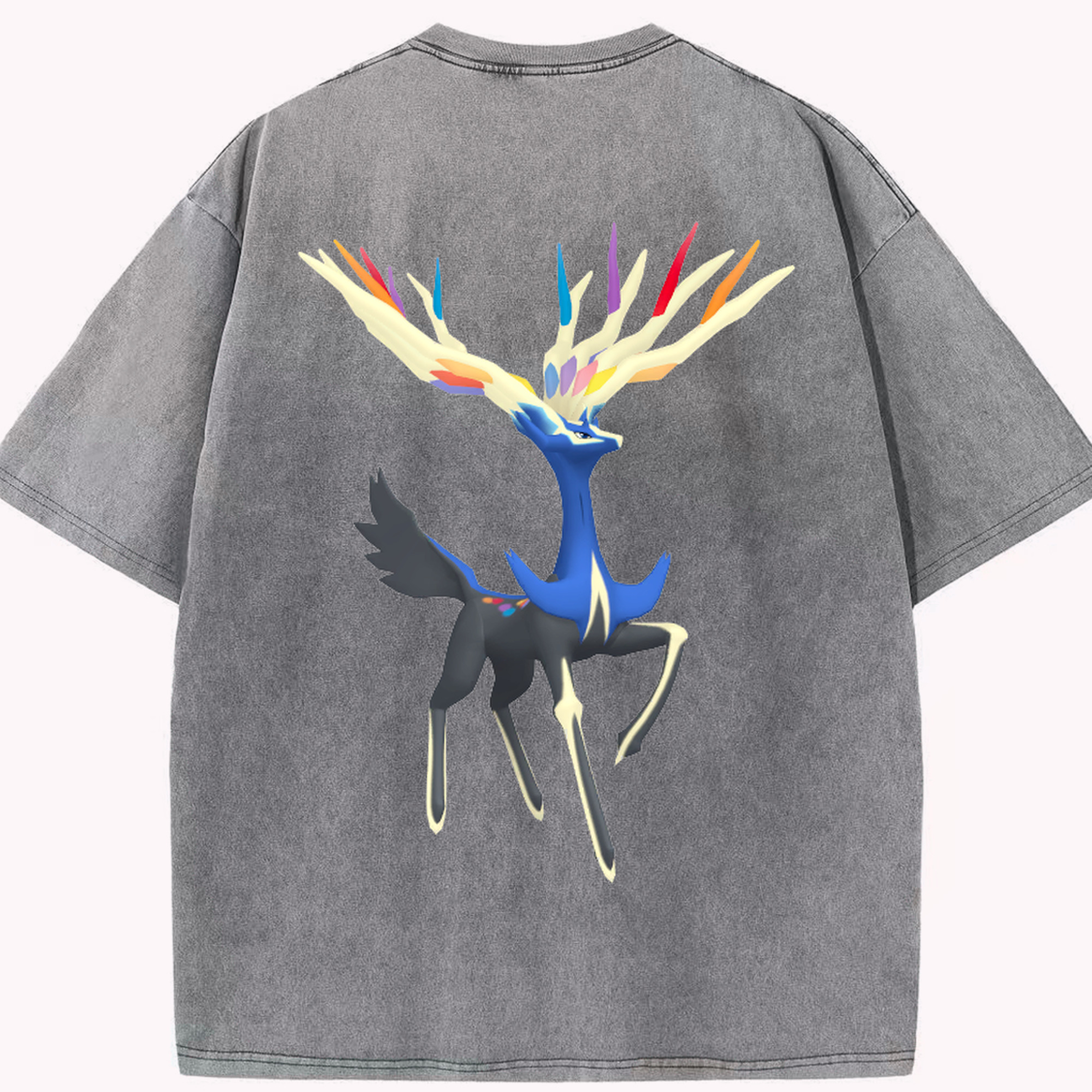 （画像用） ポケットモンスター Pokémon 綿100% ヴィンテージ風 半袖Tシャツ（背面プリント）