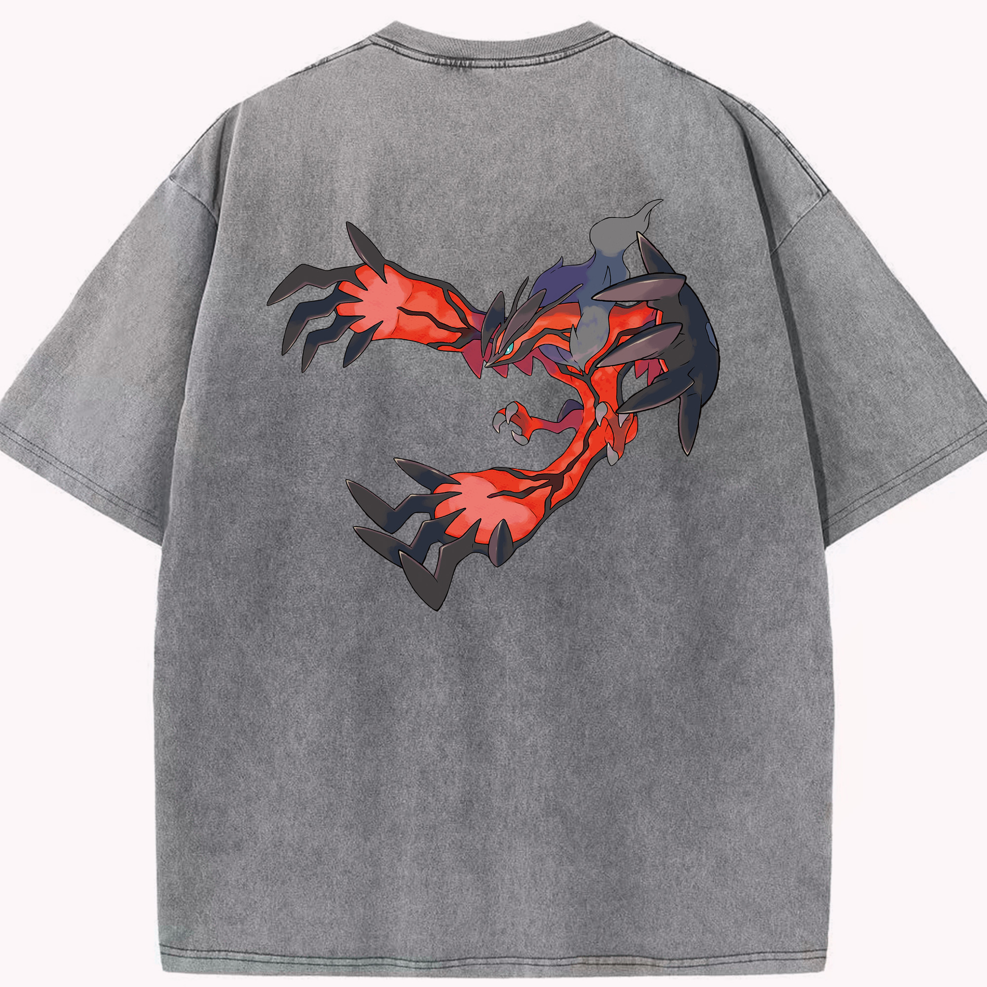 （画像用） ポケットモンスター Pokémon 綿100% ヴィンテージ風 半袖Tシャツ（背面プリント）