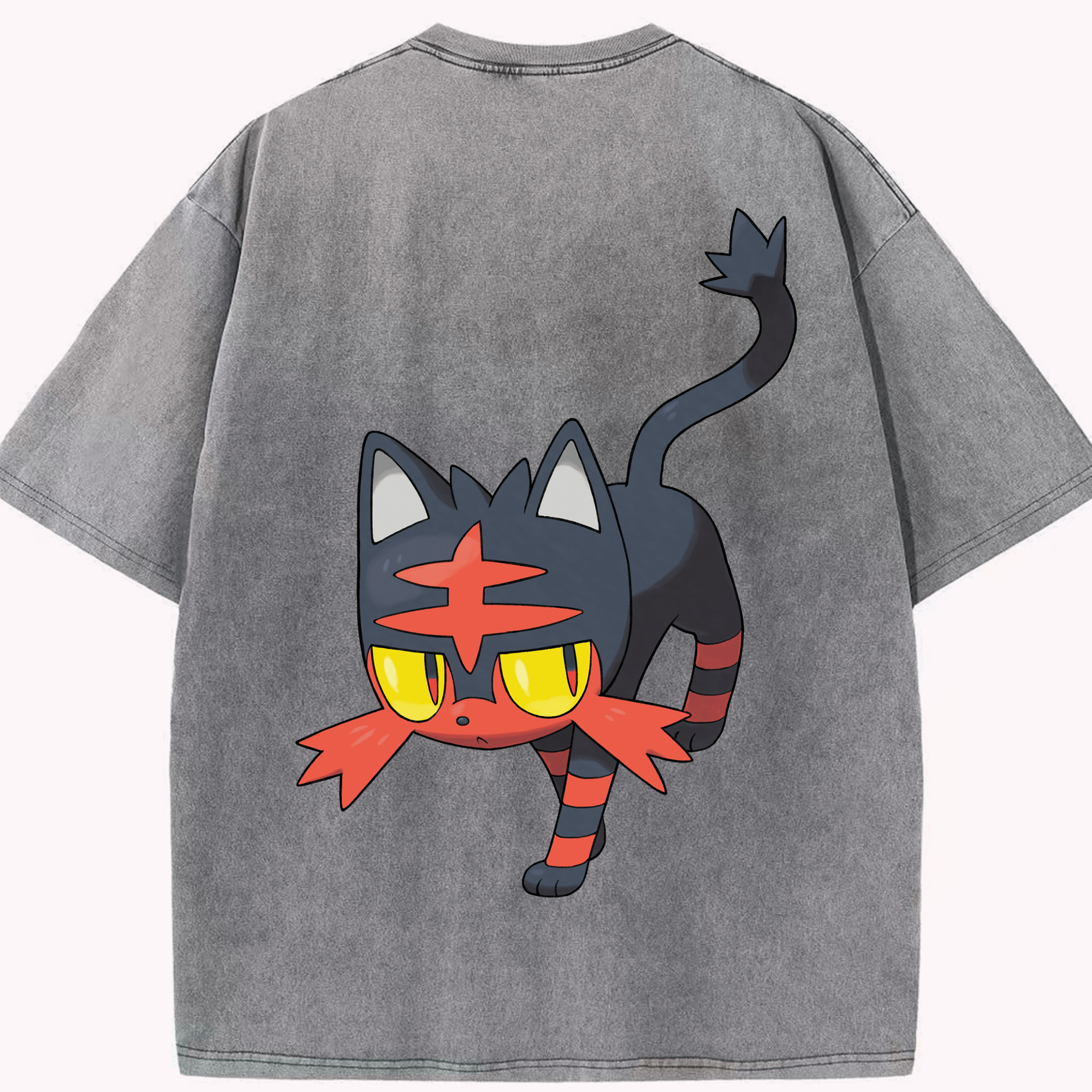 （画像用） ポケットモンスター Pokémon 綿100% ヴィンテージ風 半袖Tシャツ（背面プリント）