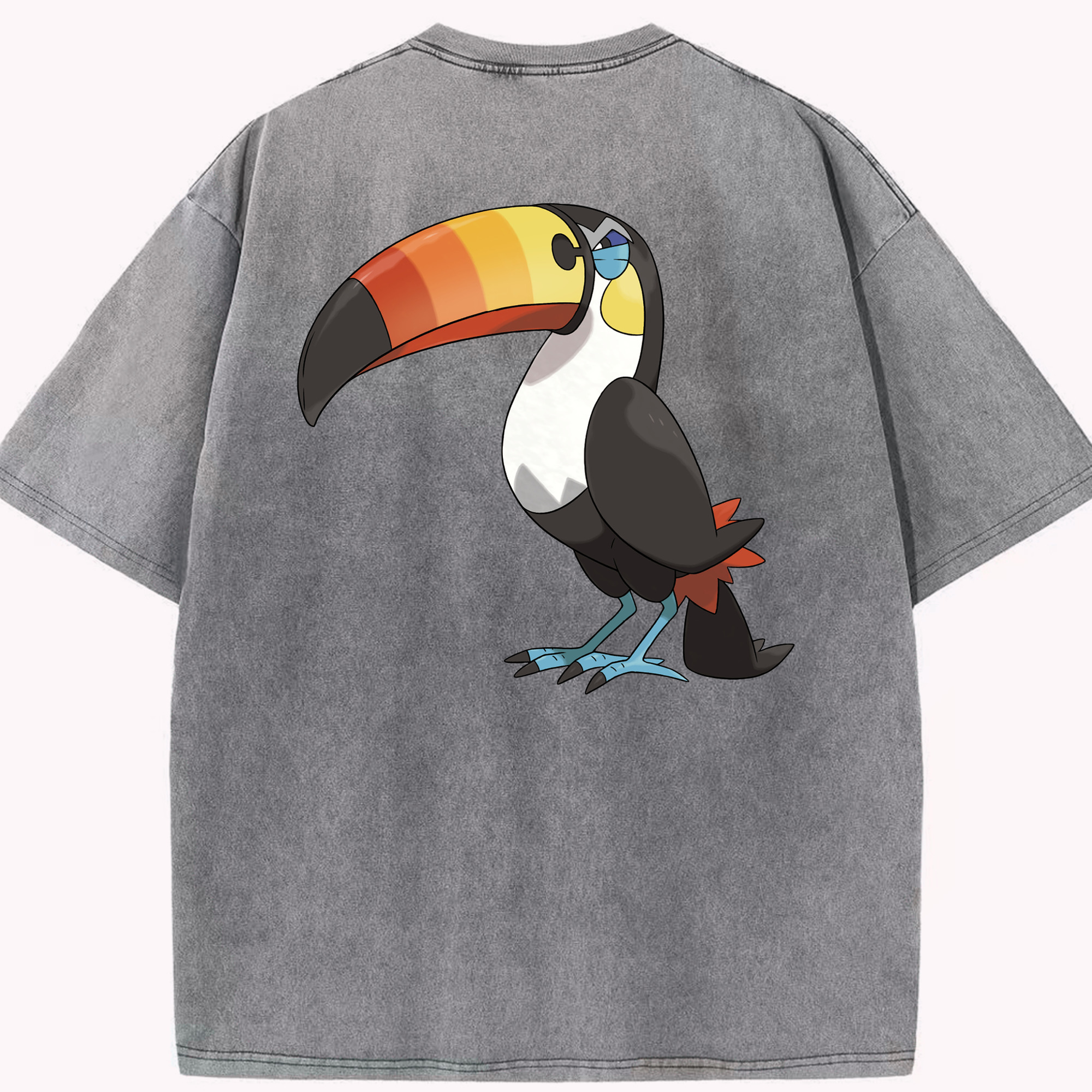 （画像用） ポケットモンスター Pokémon 綿100% ヴィンテージ風 半袖Tシャツ（背面プリント）