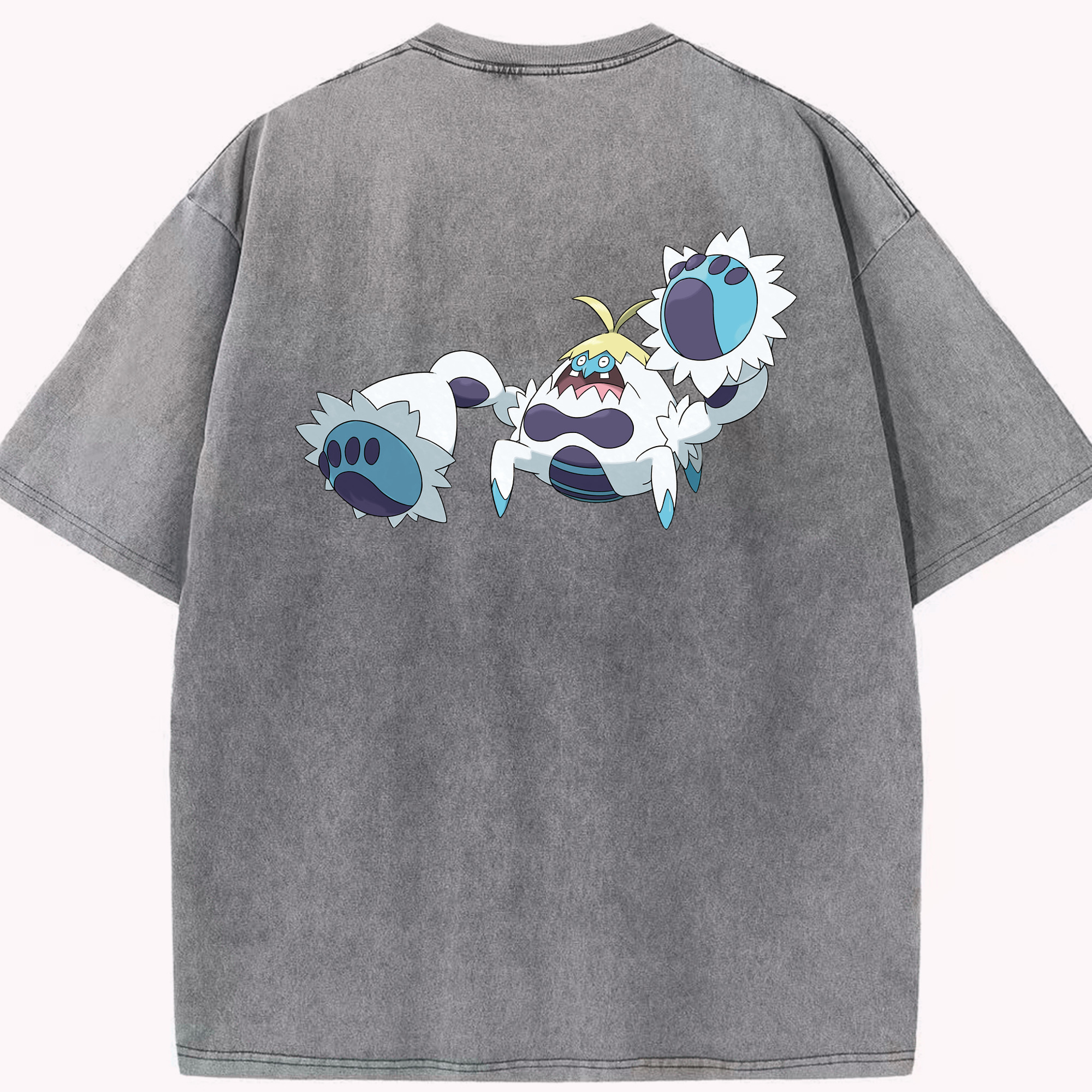 （画像用） ポケットモンスター Pokémon 綿100% ヴィンテージ風 半袖Tシャツ（背面プリント）