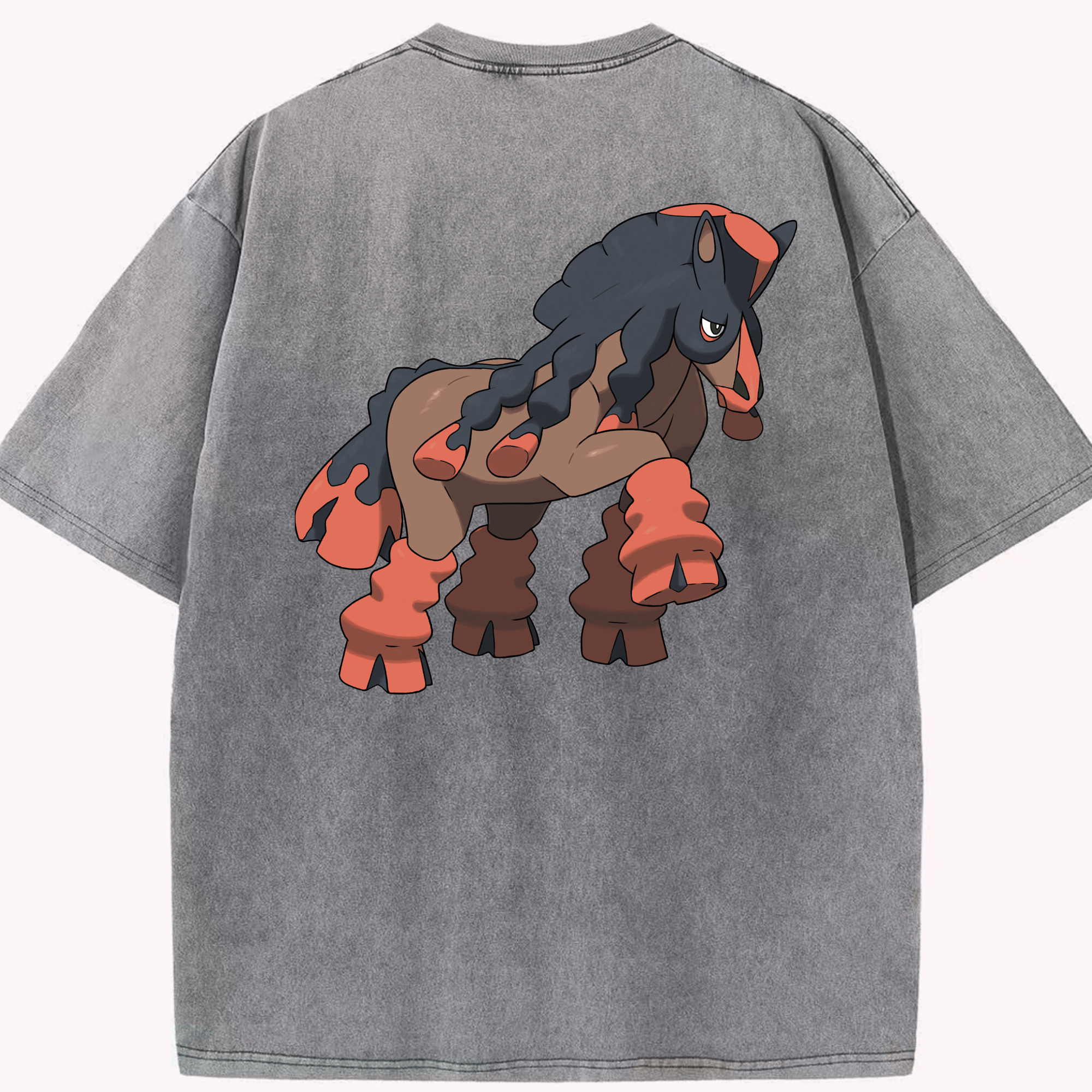 （画像用） ポケットモンスター Pokémon 綿100% ヴィンテージ風 半袖Tシャツ（背面プリント）