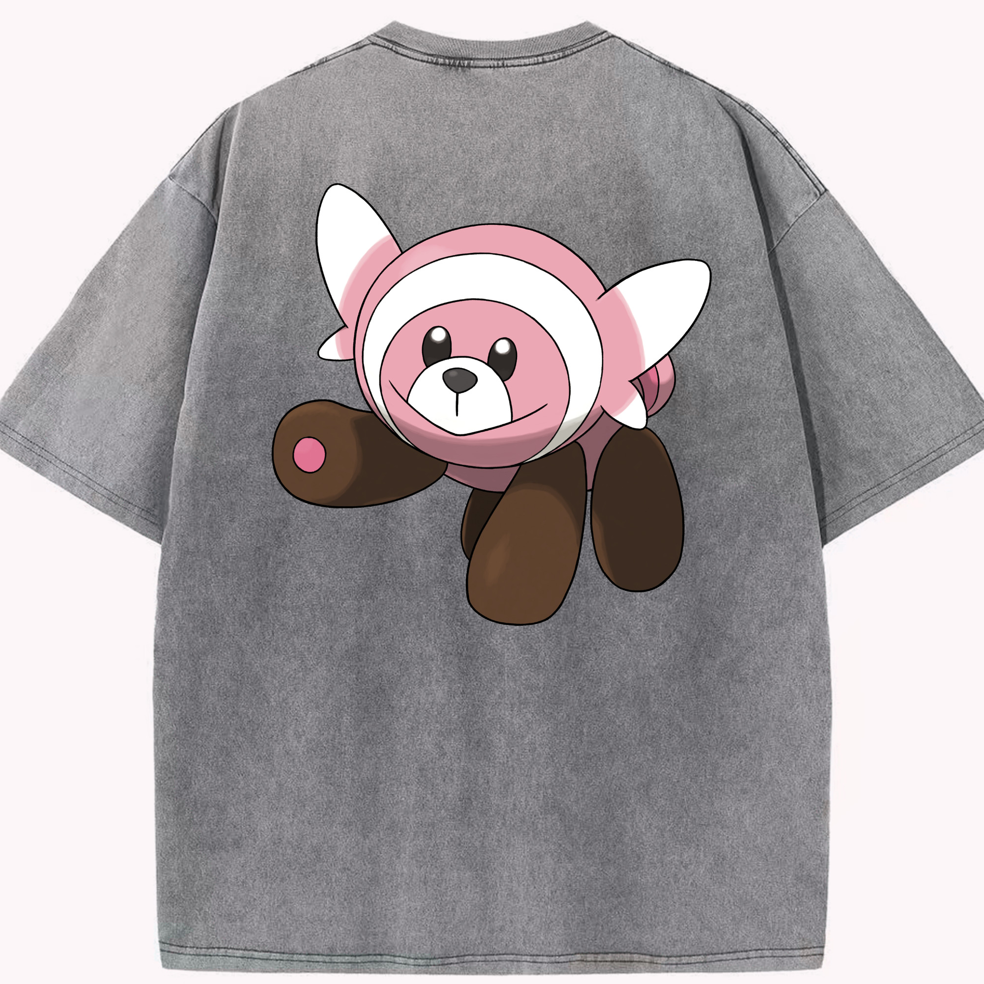 （画像用） ポケットモンスター Pokémon 綿100% ヴィンテージ風 半袖Tシャツ（背面プリント）