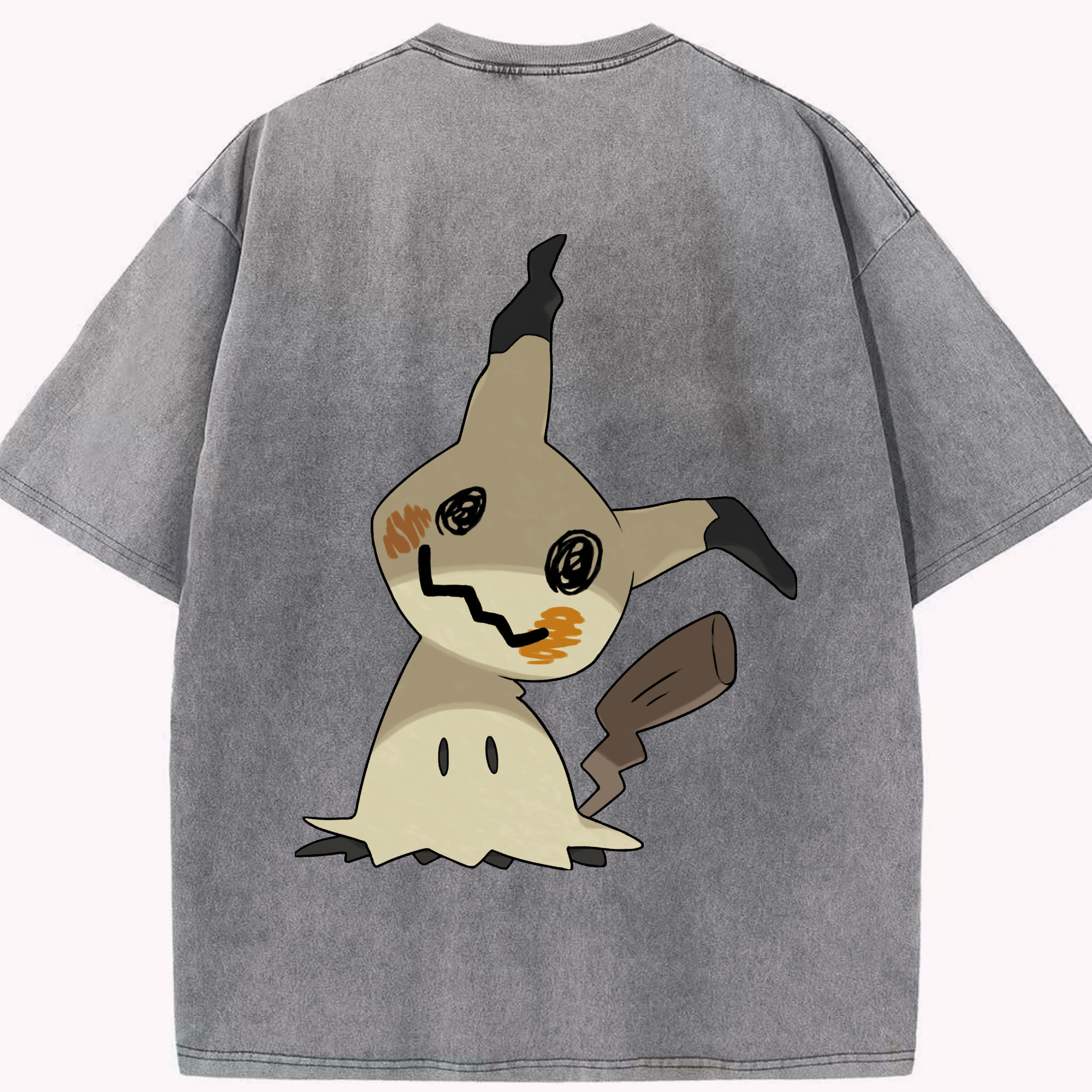 （画像用） ポケットモンスター Pokémon 綿100% ヴィンテージ風 半袖Tシャツ（背面プリント）