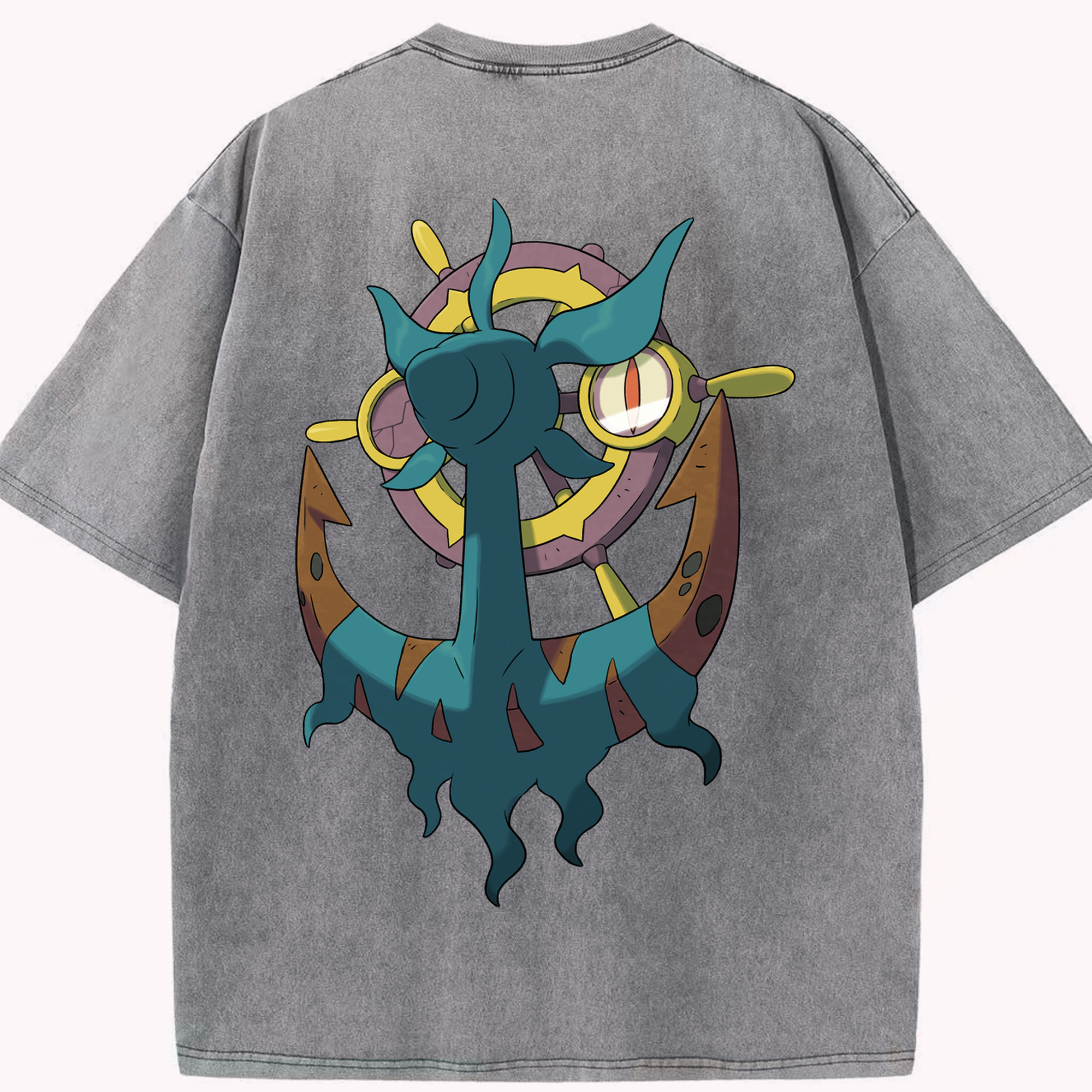 （画像用） ポケットモンスター Pokémon 綿100% ヴィンテージ風 半袖Tシャツ（背面プリント）