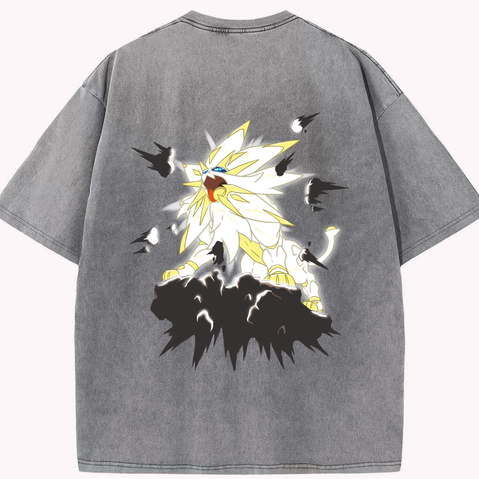 （画像用） ポケットモンスター Pokémon 綿100% ヴィンテージ風 半袖Tシャツ（背面プリント）