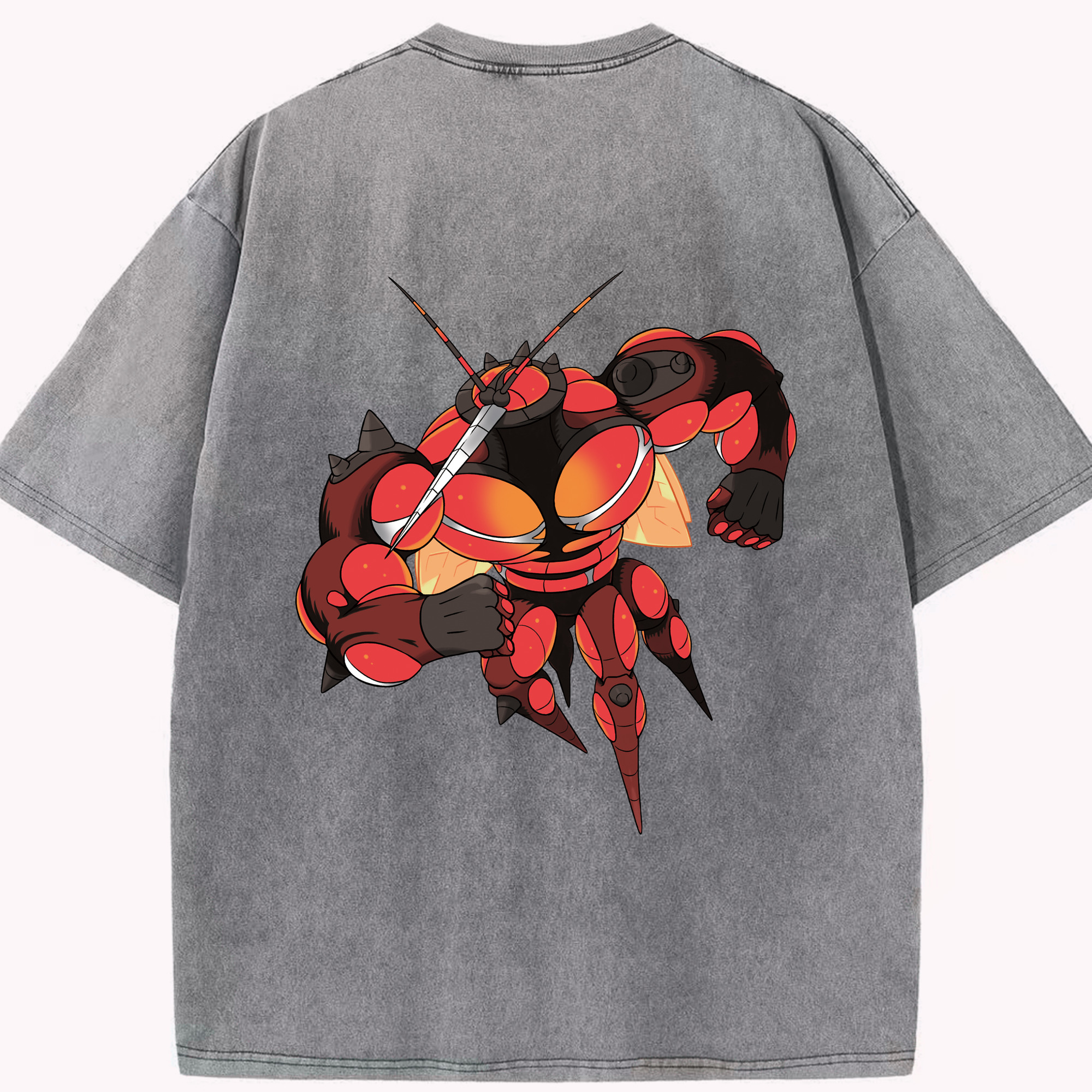 （画像用） ポケットモンスター Pokémon 綿100% ヴィンテージ風 半袖Tシャツ（背面プリント）