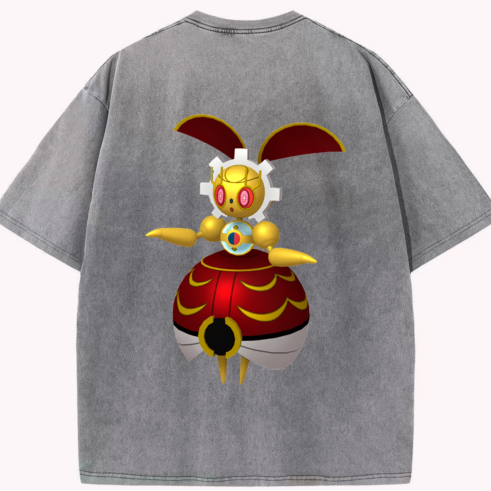 （画像用） ポケットモンスター Pokémon 綿100% ヴィンテージ風 半袖Tシャツ（背面プリント）