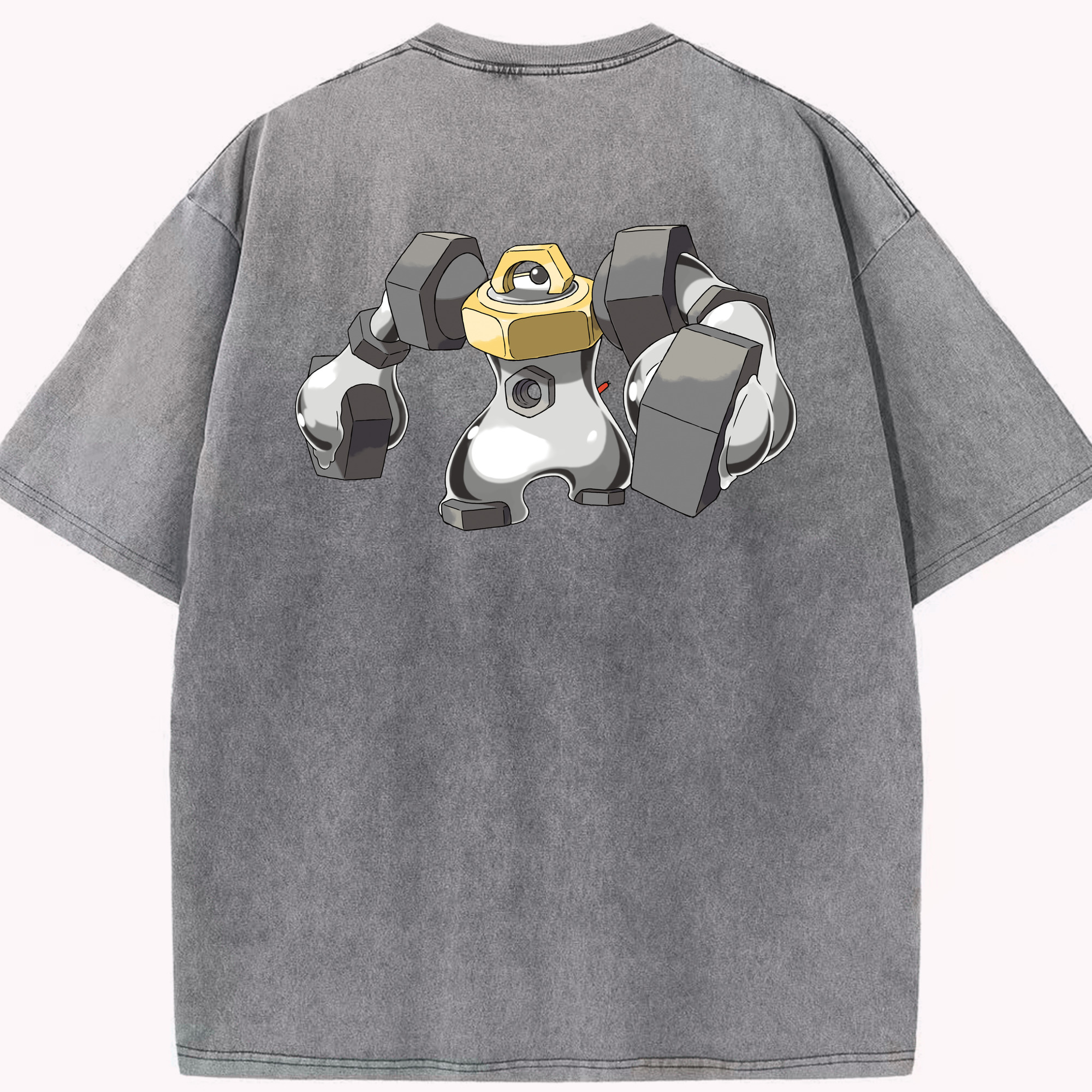 （画像用） ポケットモンスター Pokémon 綿100% ヴィンテージ風 半袖Tシャツ（背面プリント）